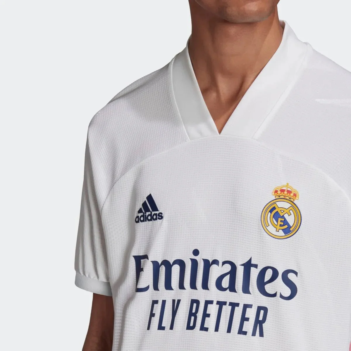 Adidas 2020-21 Real Madrid Home Authentic  Jersey - White-Pink - Image 3