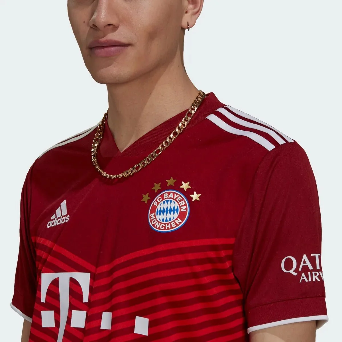 Adidas 2021-22 Bayern Munich Home Jersey - True Red - Image 3
