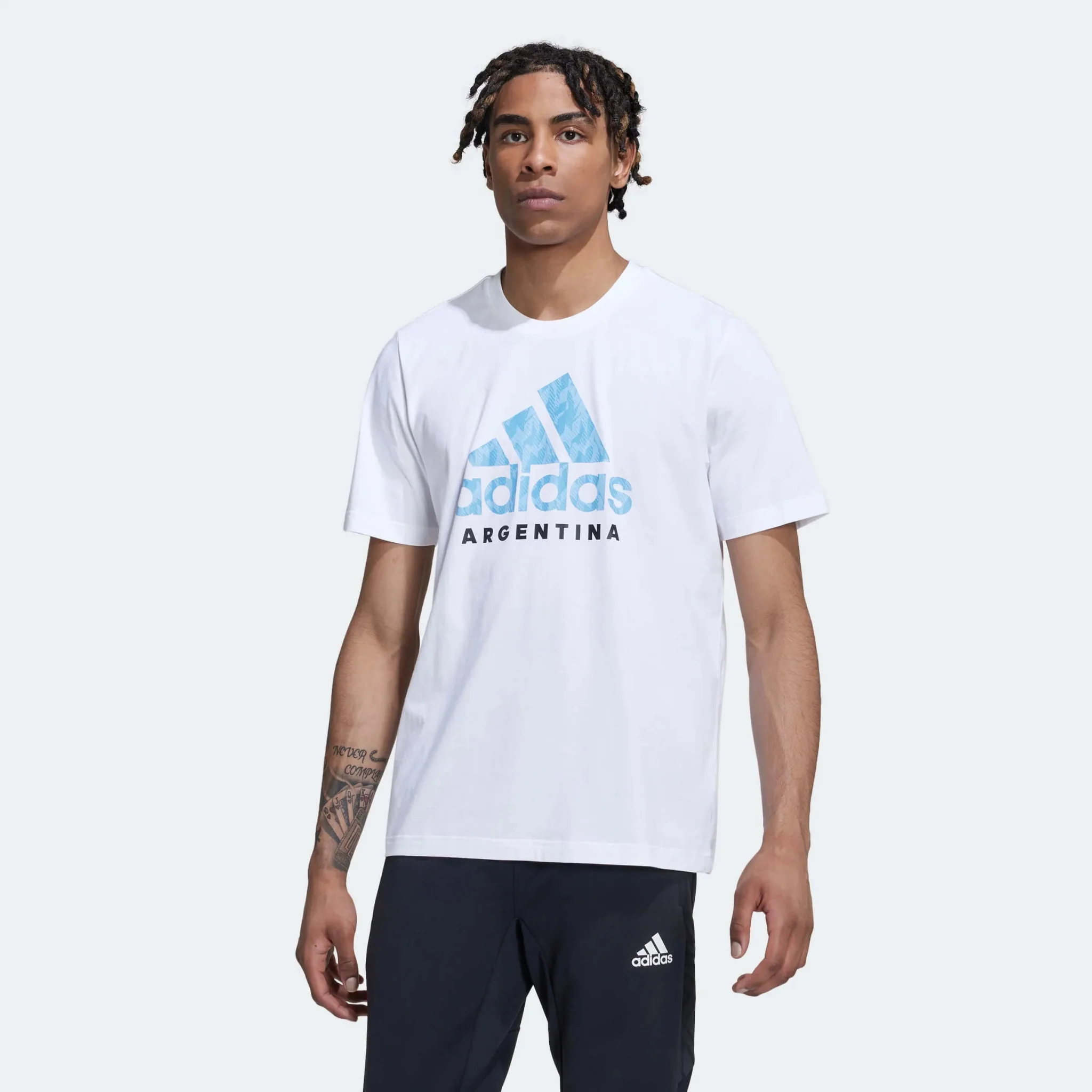 adidas 2022-23 Argentina Graphic Tee White - Image 2