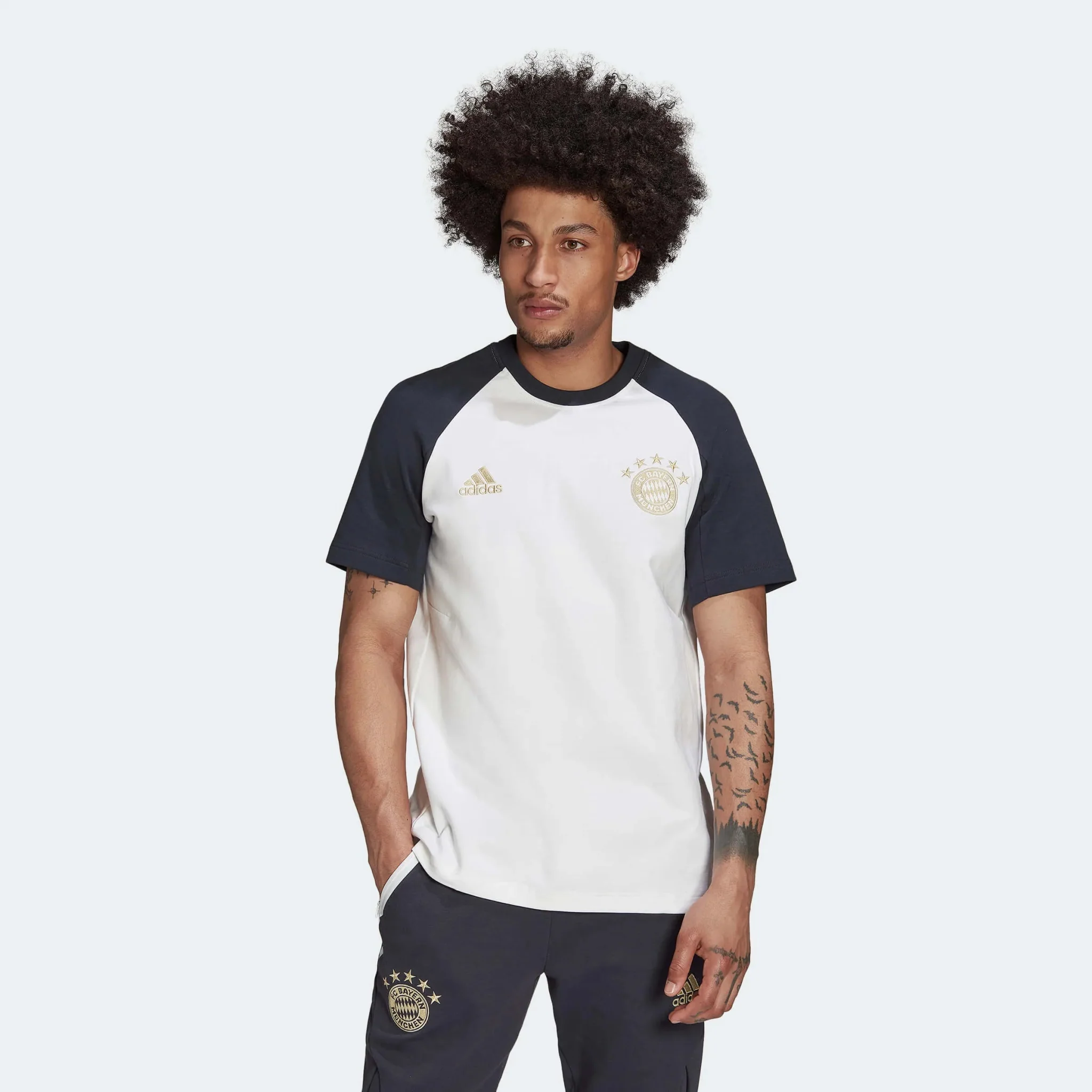 adidas 2022-23 Bayern Munich Travel Tee - White - Image 2