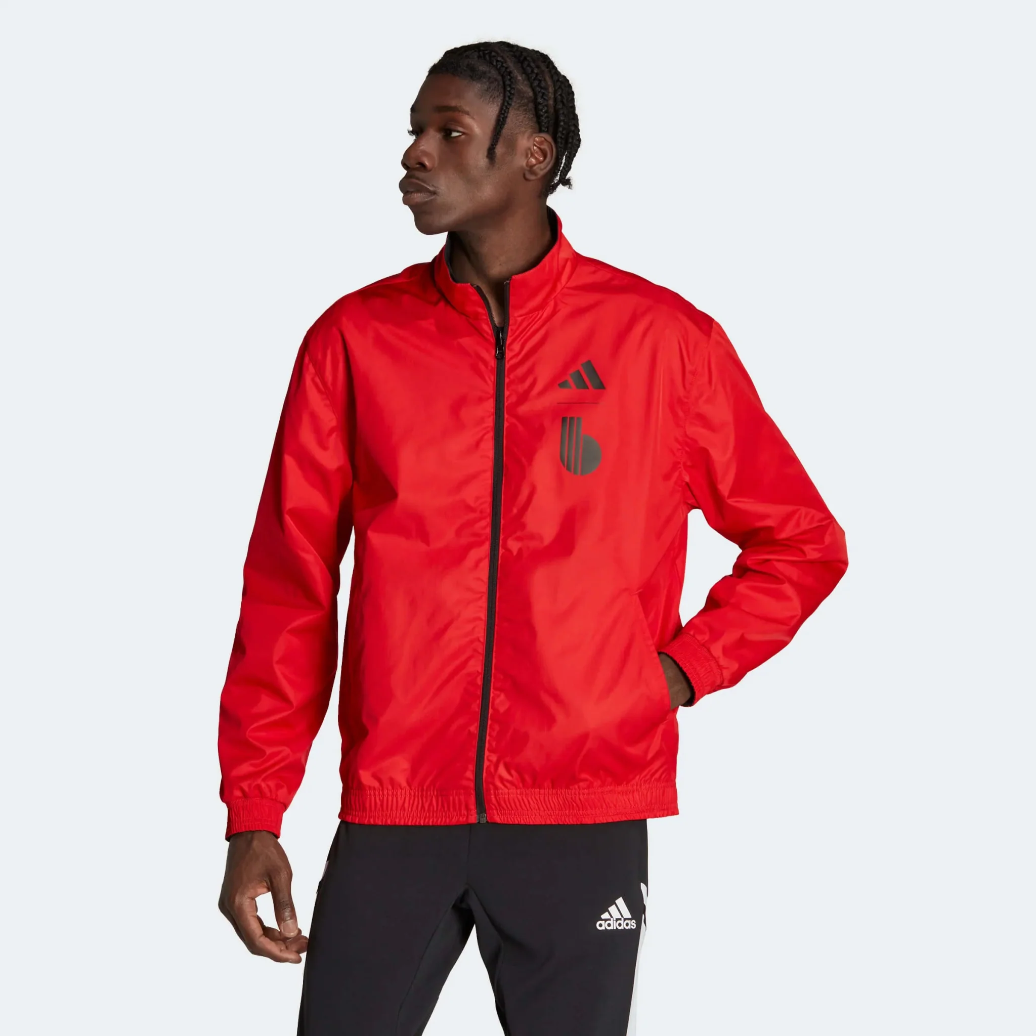 adidas 2022-23 Belgium Anthem Jacket - Black-Red - Image 2