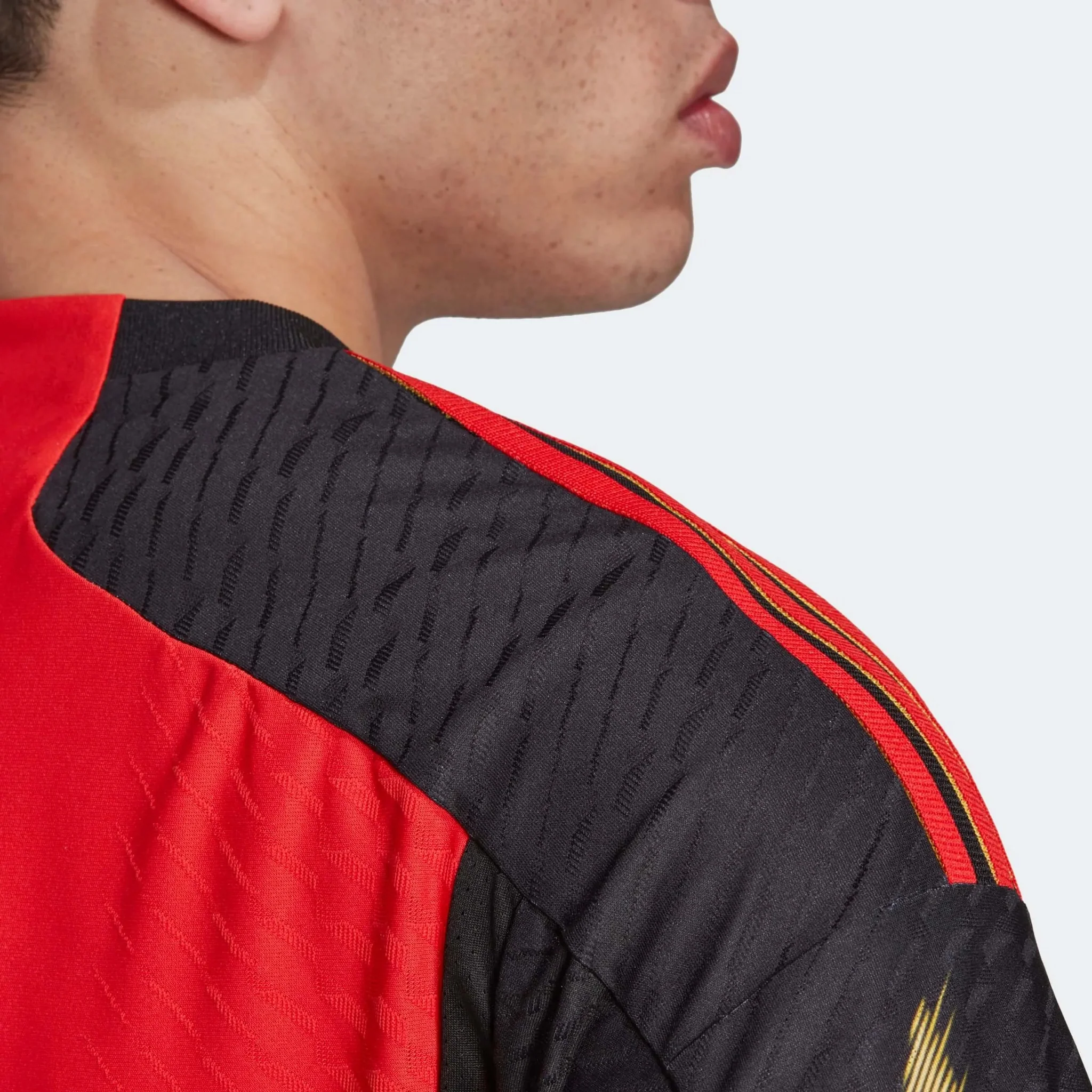 adidas 2022-23 Belgium Authentic Home Jersey - Red-Black - Image 10