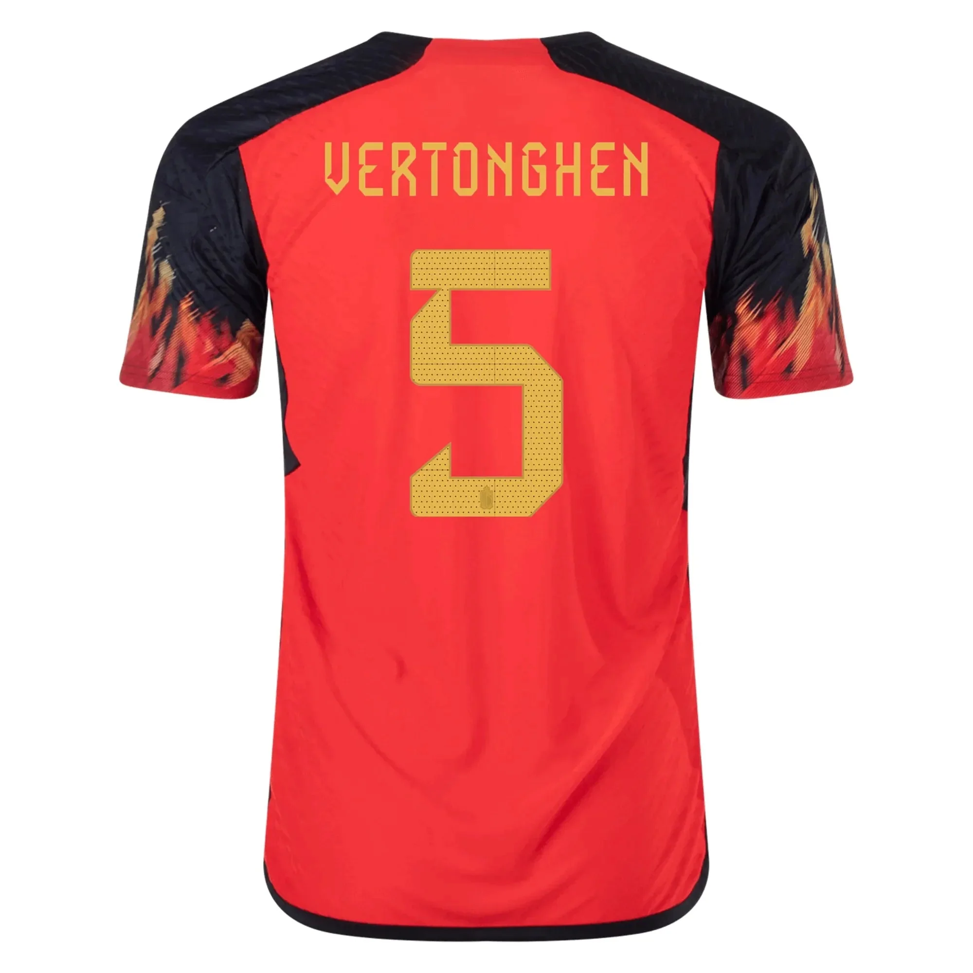 adidas 2022-23 Belgium Authentic Home Jersey - Red-Black - Image 3