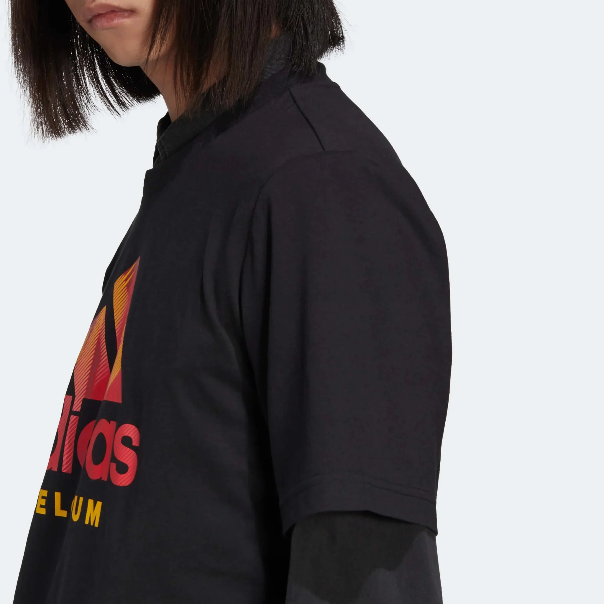 adidas 2022-23 Belgium DNA Graphic Tee - Black - Image 5