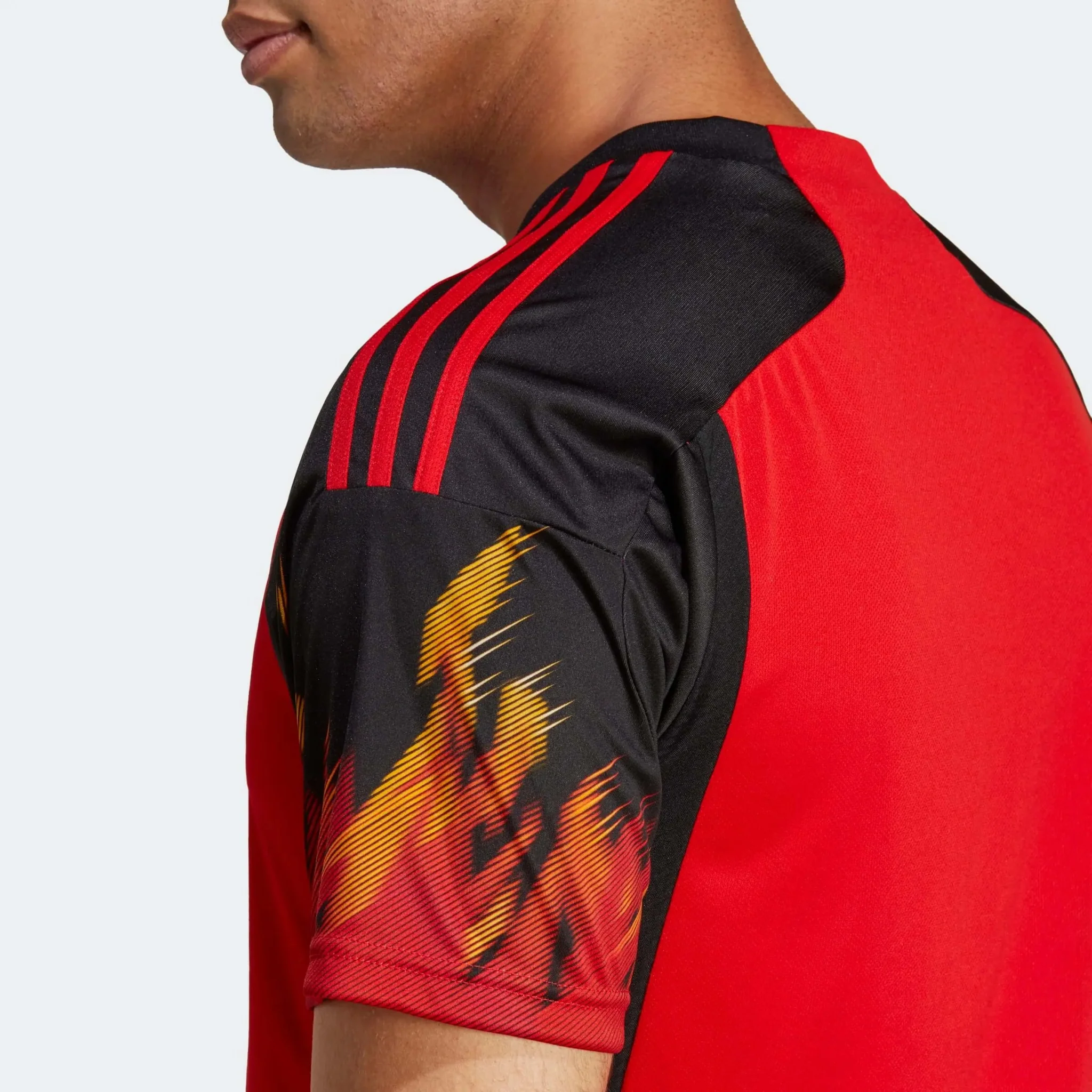 adidas 2022-23 Belgium Home Jersey - Red-Black - Image 10