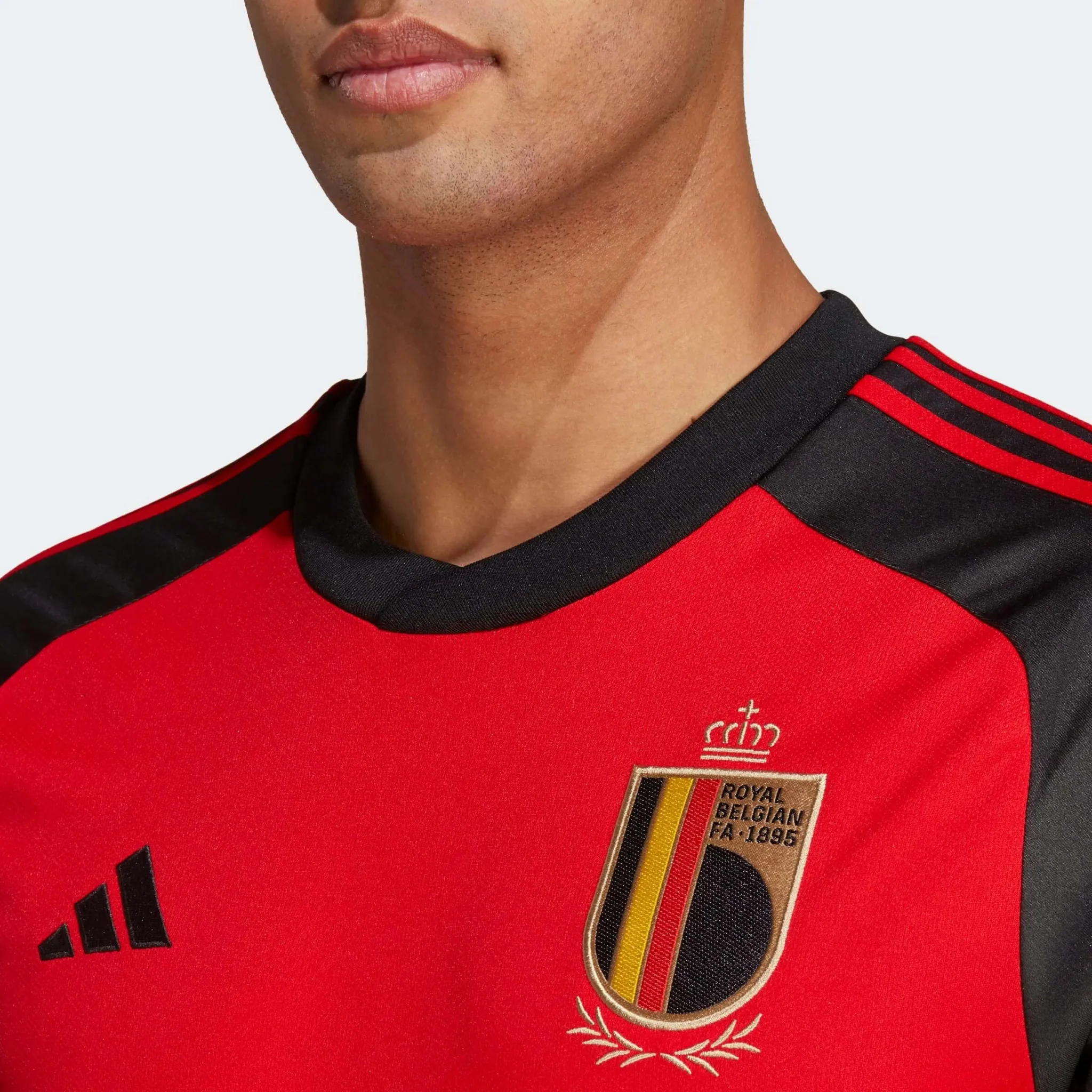 adidas 2022-23 Belgium Home Jersey - Red-Black - Image 9
