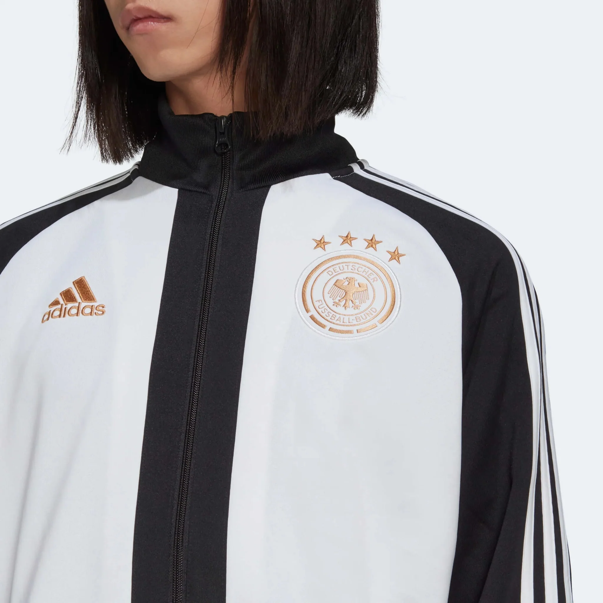 adidas 2022-23 Germany DNA Track Top - Black-White - Image 4