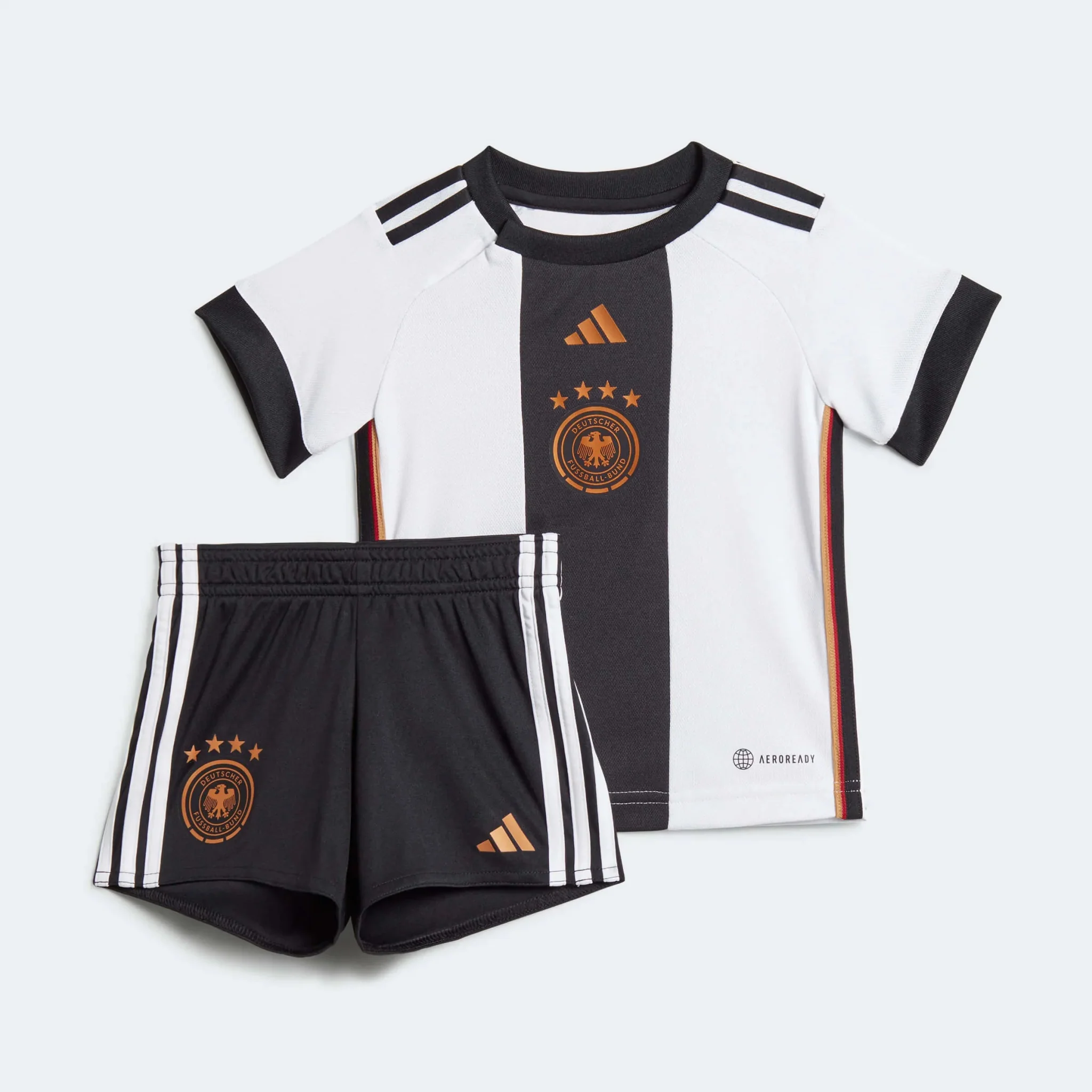 adidas 2022-23 Germany Home Baby Set - White-Black