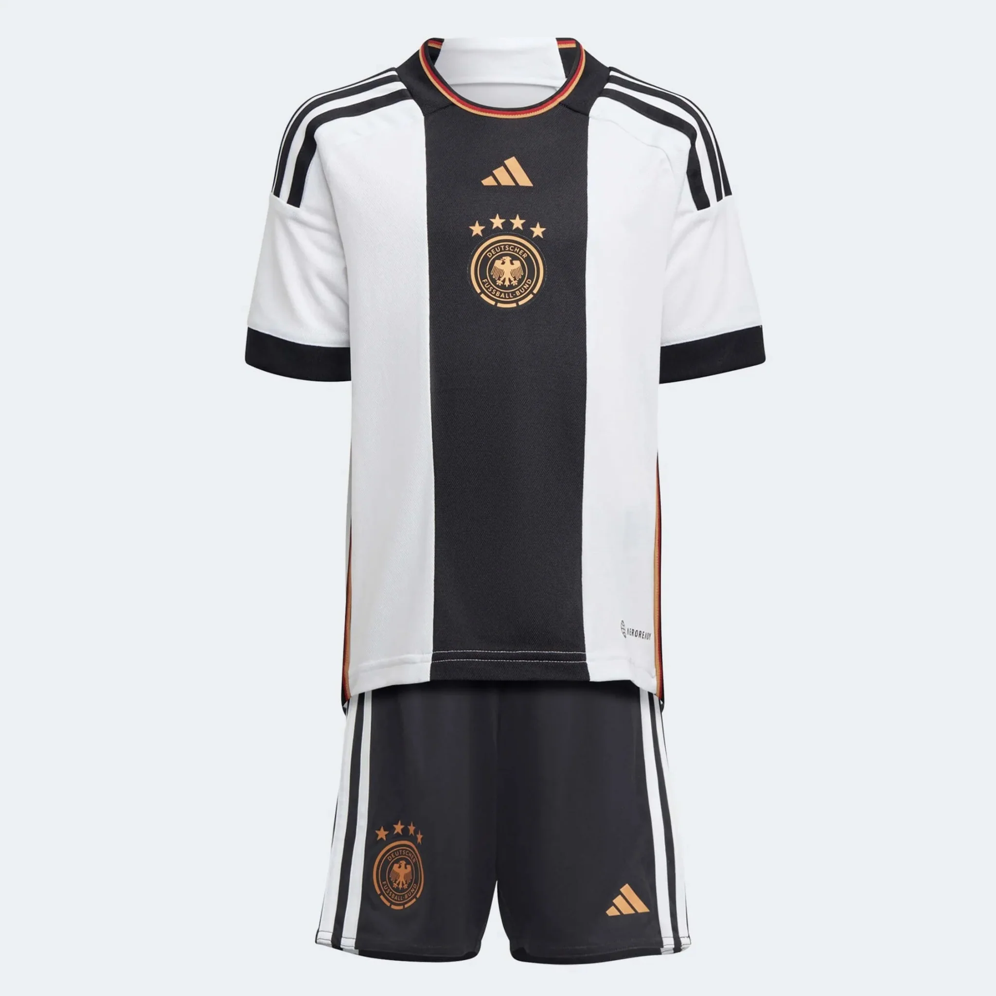adidas 2022-23 Germany Home Mini Kit White-Black