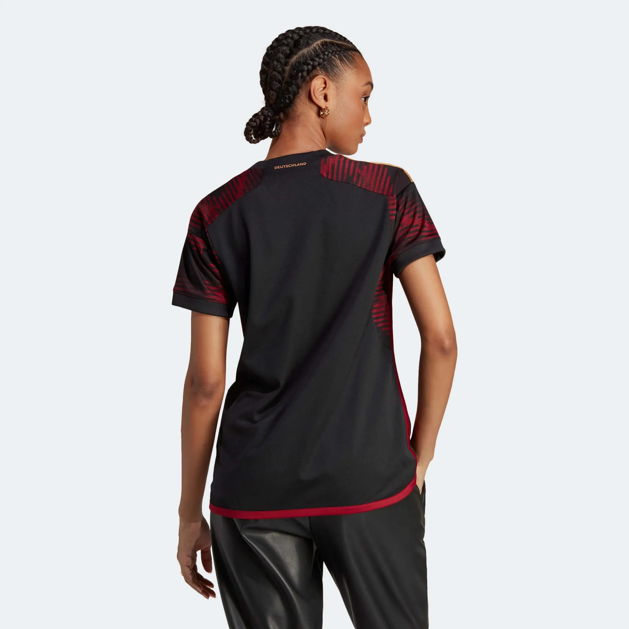 adidas 2022-23 Germany Women's Away Jersey Black - Image 4