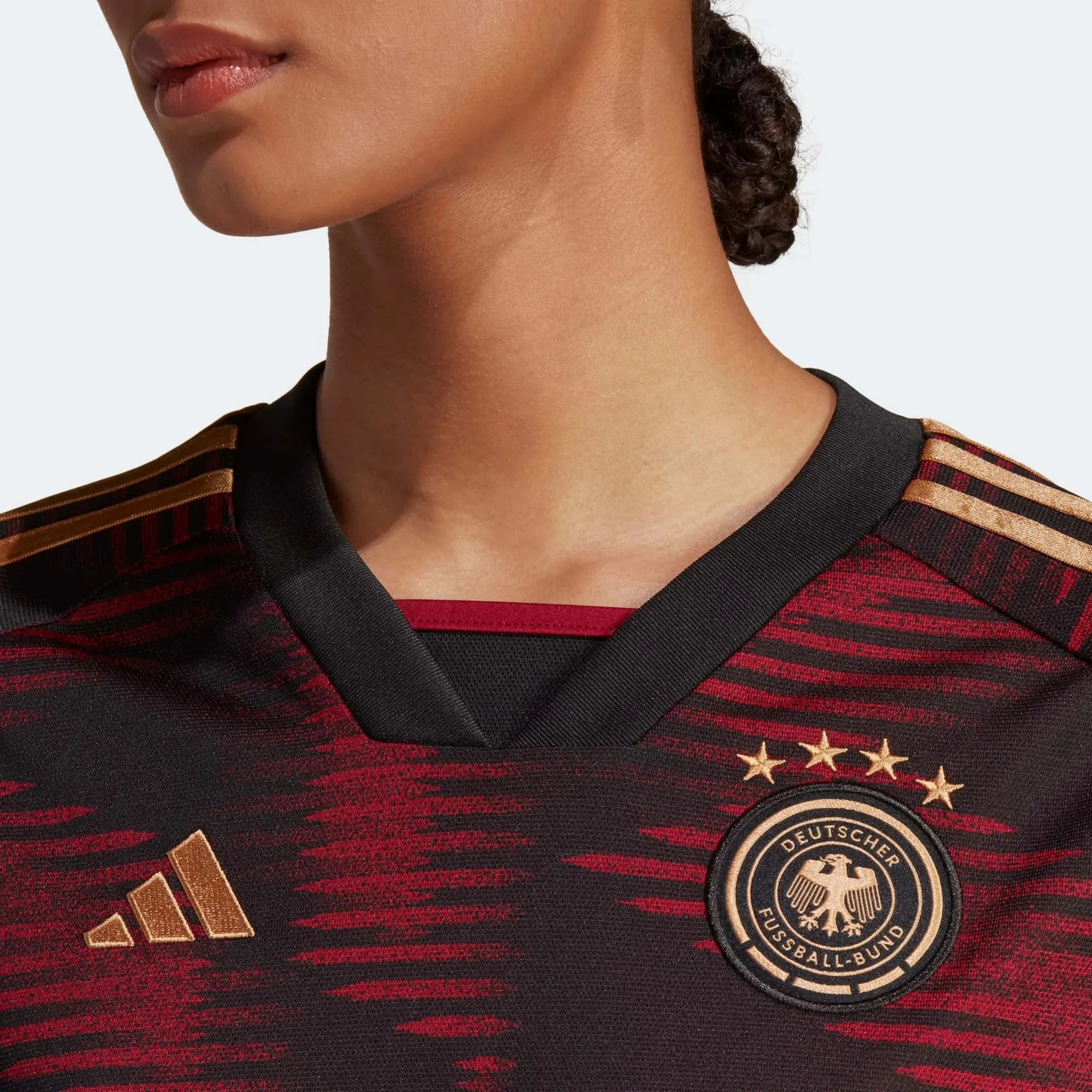 adidas 2022-23 Germany Women's Away Jersey Black - Image 5