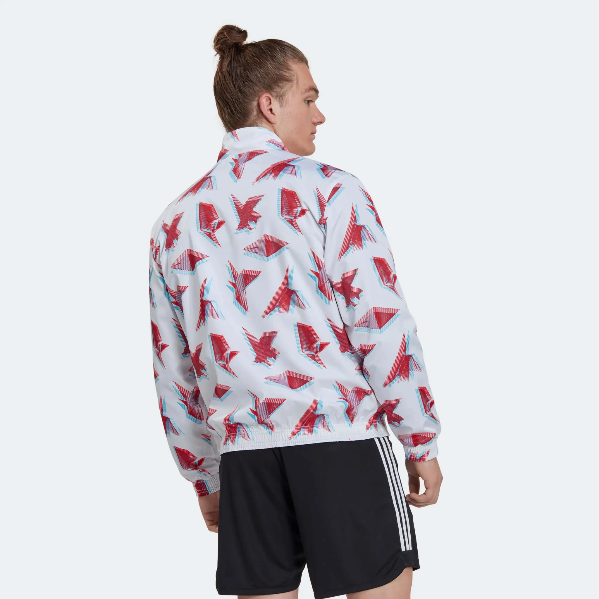 Adidas 2022-23 Japan WC Anthem Jacket - White-Red-Blue - Image 3