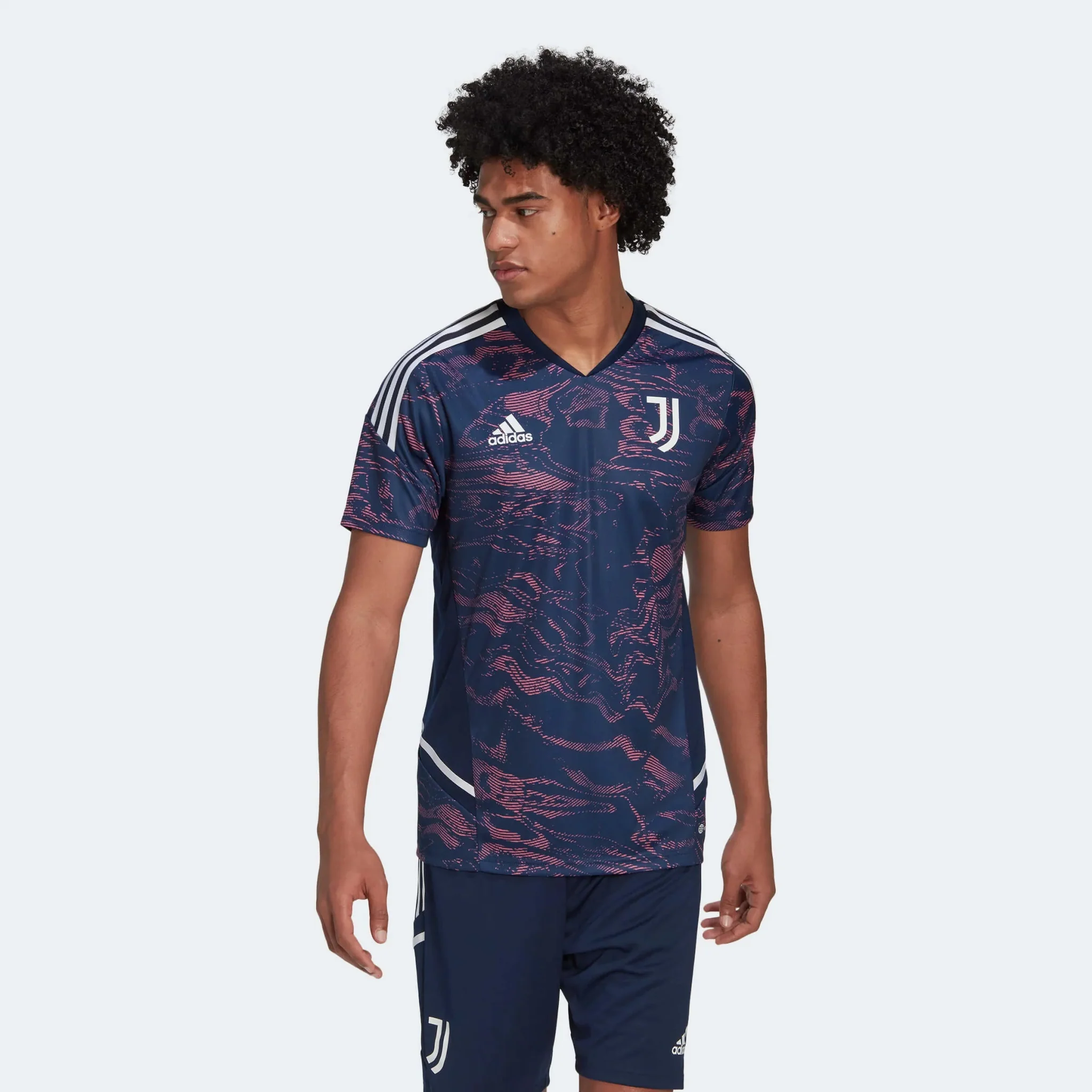 adidas 2022-23 Juventus EU Training Jersey - Navy-Rose - Image 3