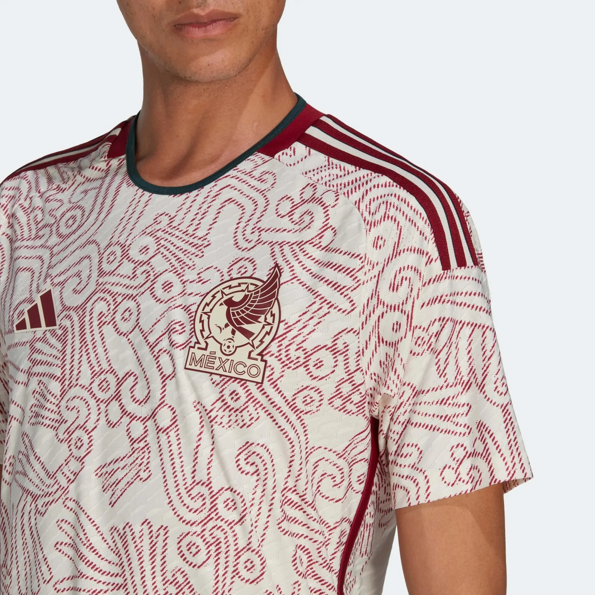 adidas 2022-23 Mexico Away Authentic Jersey Wonder White - Image 5