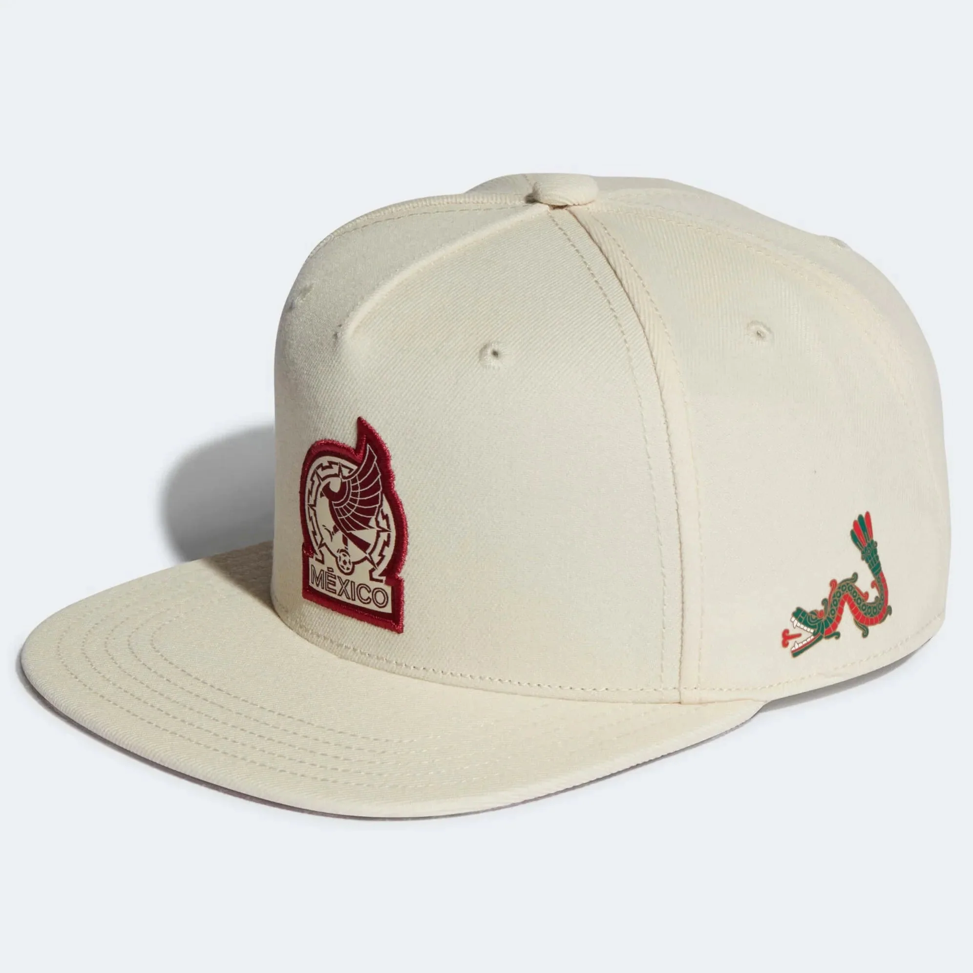adidas 2022-23 Mexico Away Snapback Cap - Wonder White-Burgundy
