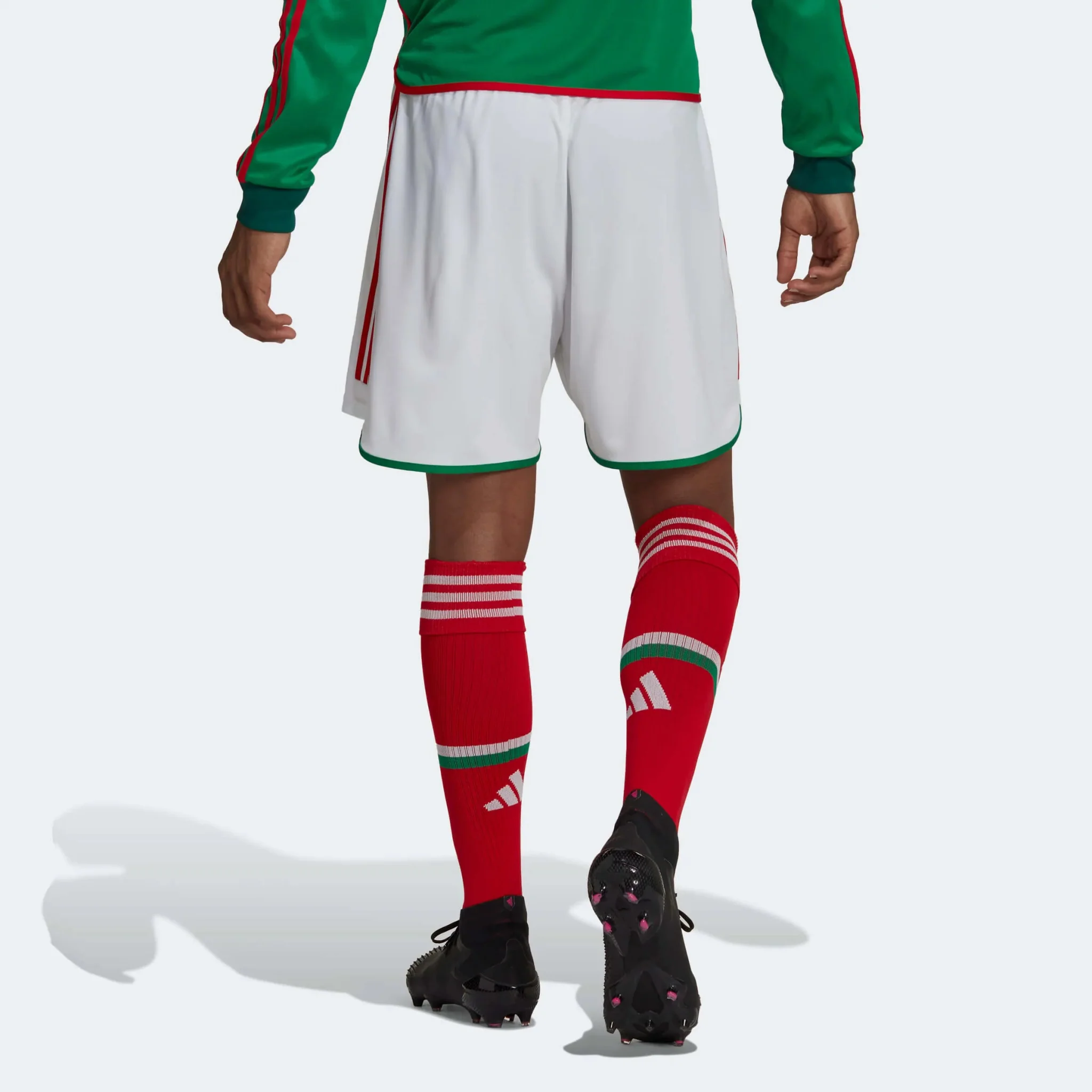 adidas 2022-23 Mexico Home Short White-Red - Image 4