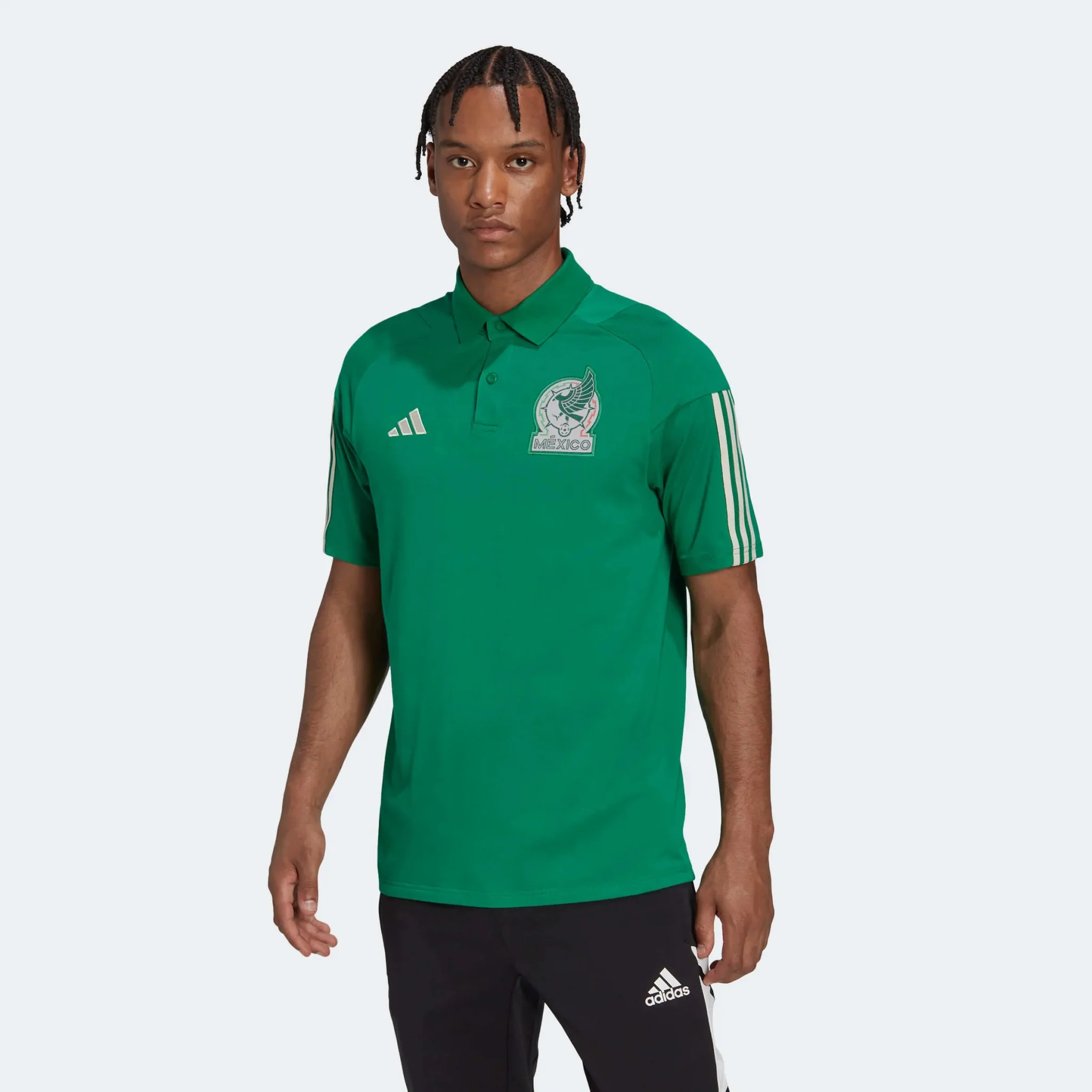 adidas 2022-23 Mexico Tiro Polo Green - Image 2
