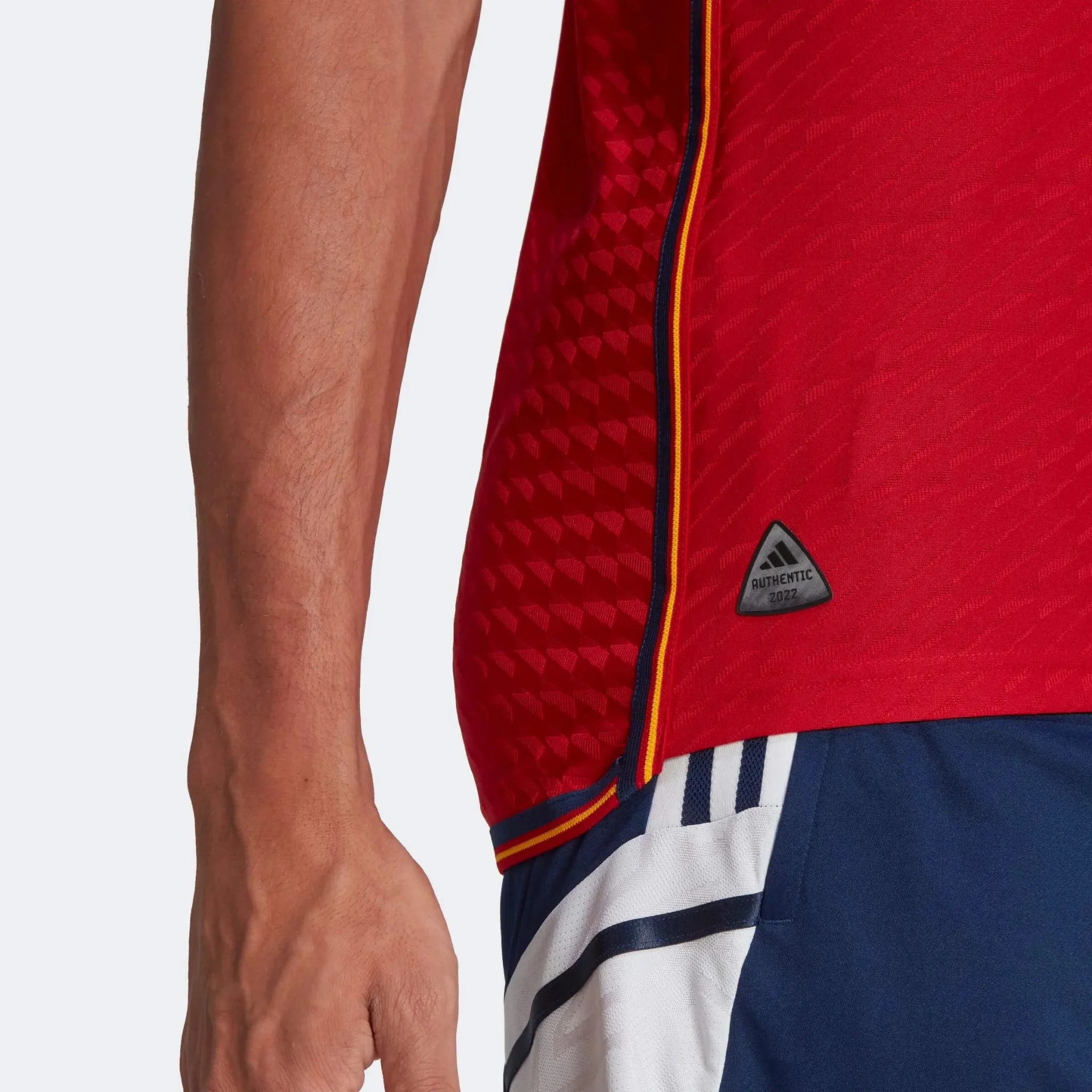 adidas 2022-23 Spain Authentic Home Jersey - Red-Navy - Image 6