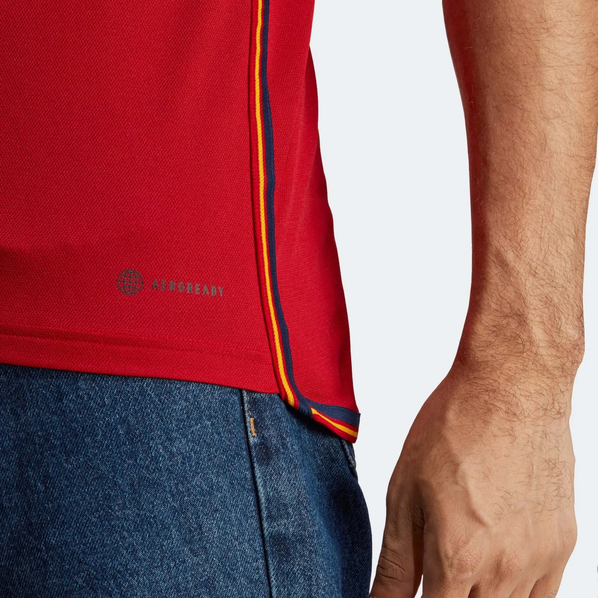 adidas 2022-23 Spain Home Jersey Red-Navy - Image 7