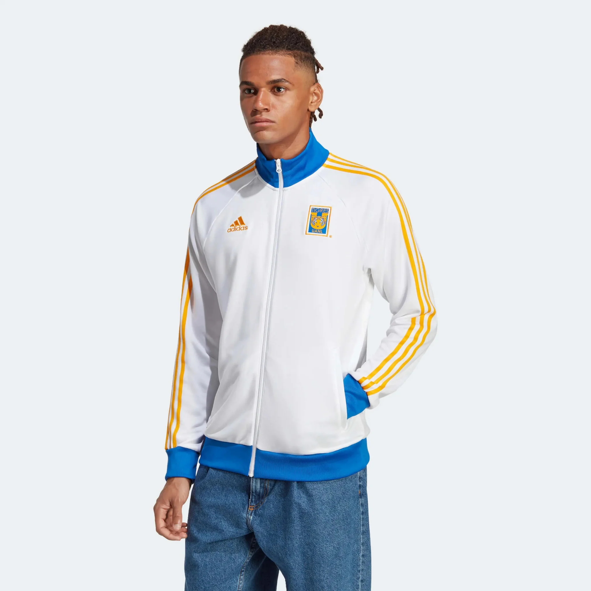 adidas 2022-23 Tigres DNA Training Top - White-Blue-Orange - Image 2