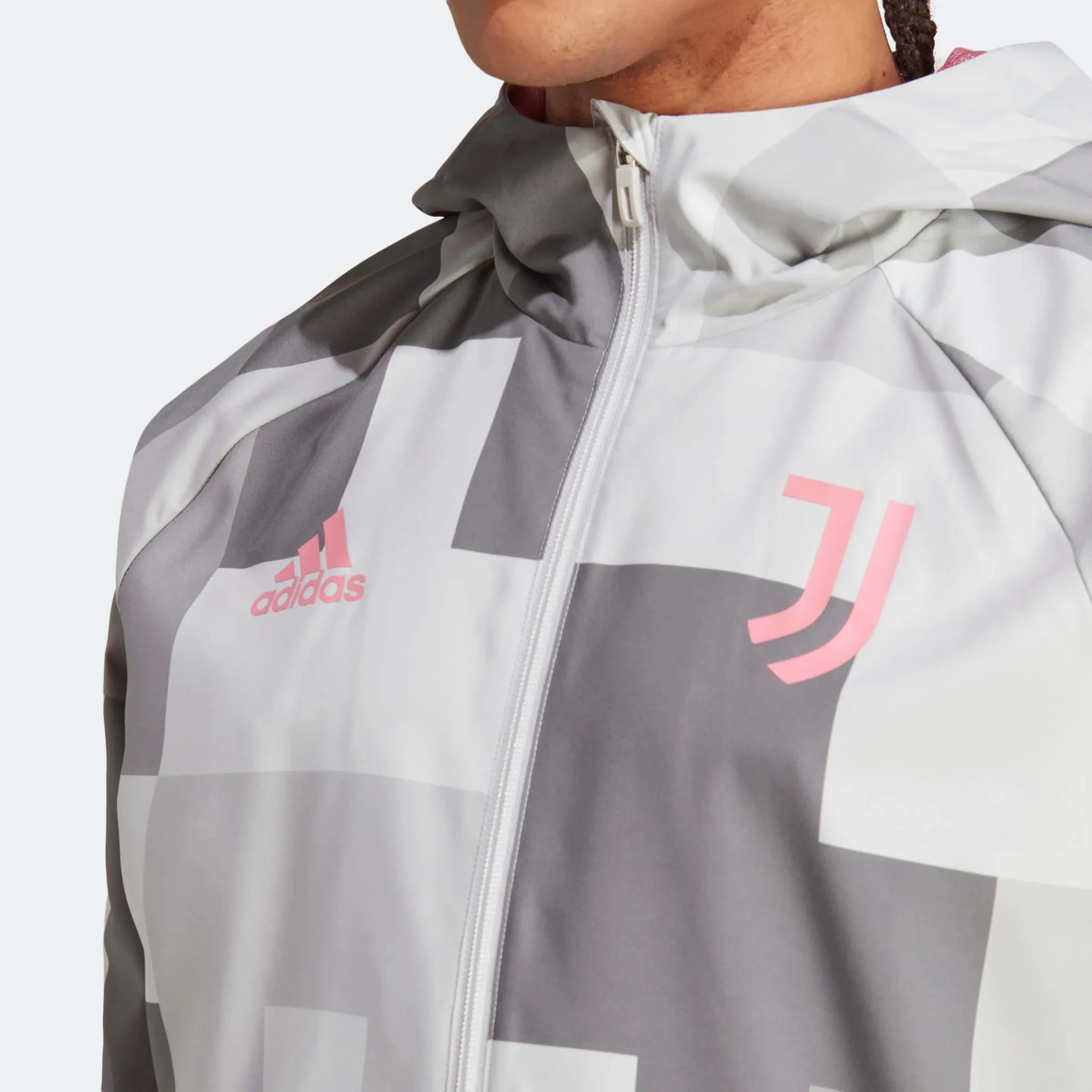 adidas 2023-24 Juventus Graphic Windbreaker - Grey One - Image 4