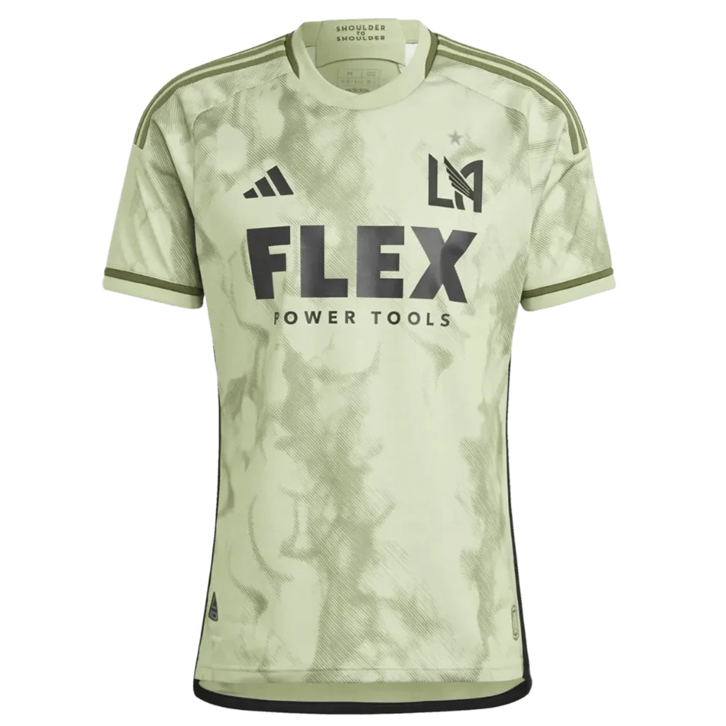 adidas 2023-24 LAFC Authentic Away Jersey - Magic Lime-Tent Green