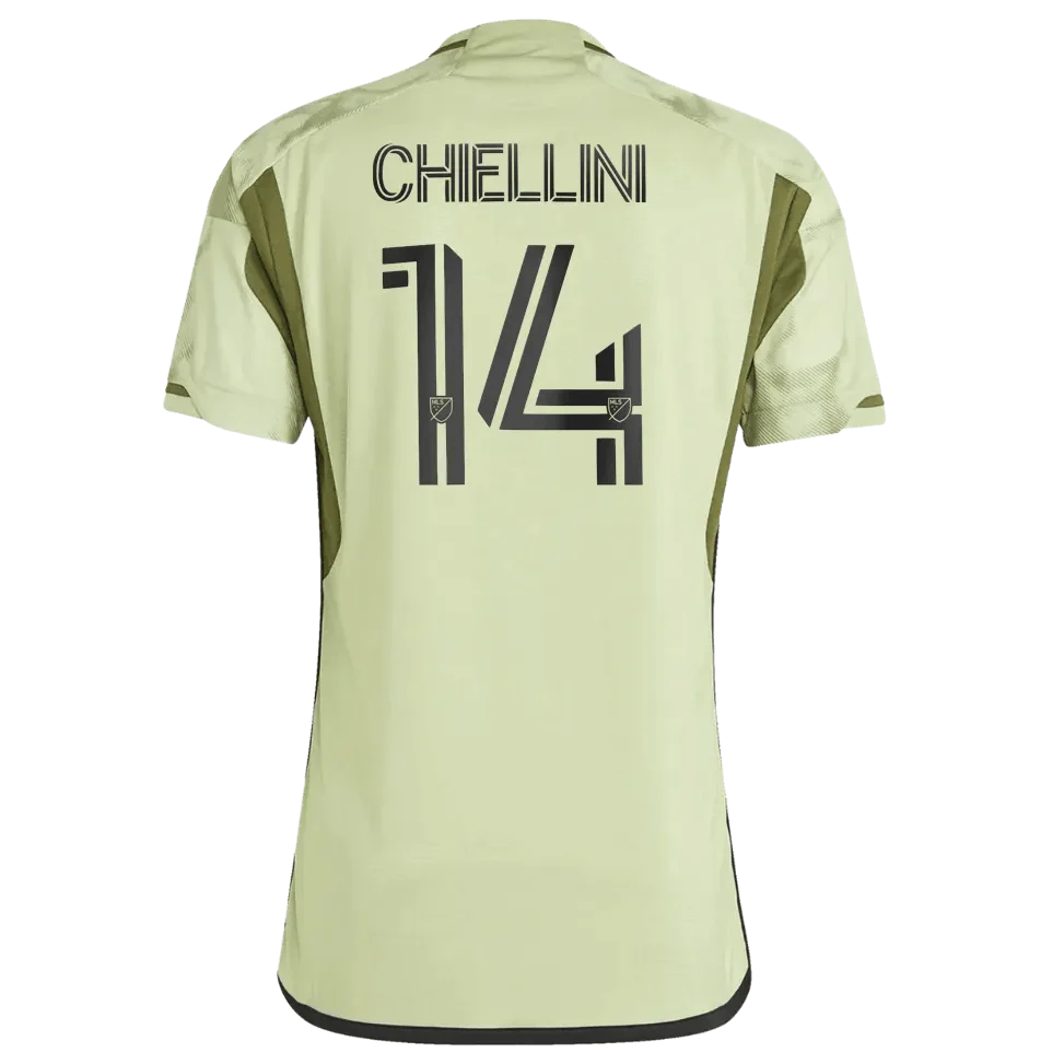 adidas 2023-24 LAFC Authentic Away Jersey - Magic Lime-Tent Green - Image 2