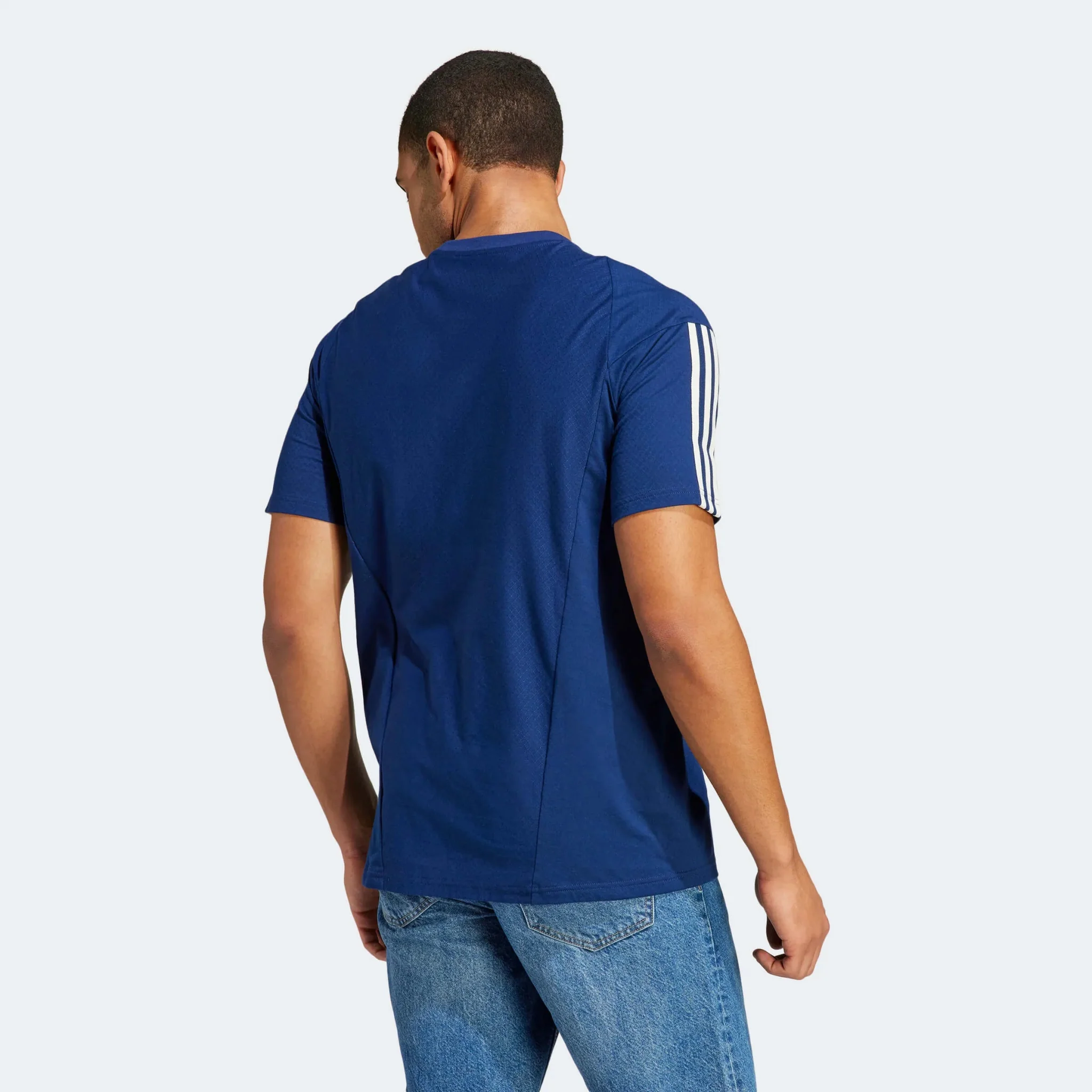 adidas 2023 Italy Cotton Tee - Dark Blue - Image 3