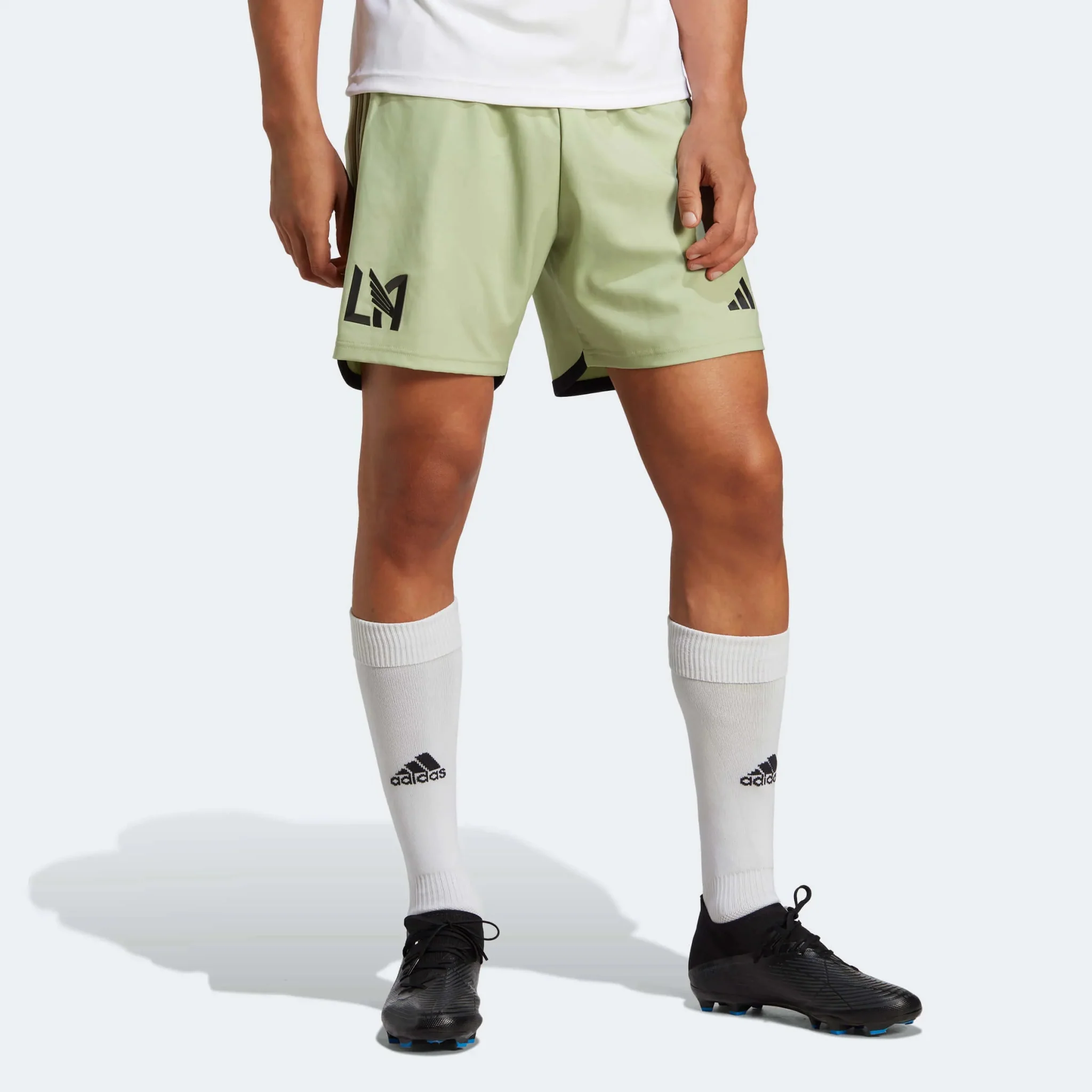 adidas 2023 LAFC Authentic Away Shorts - Magic Lime-Tent Green - Image 2