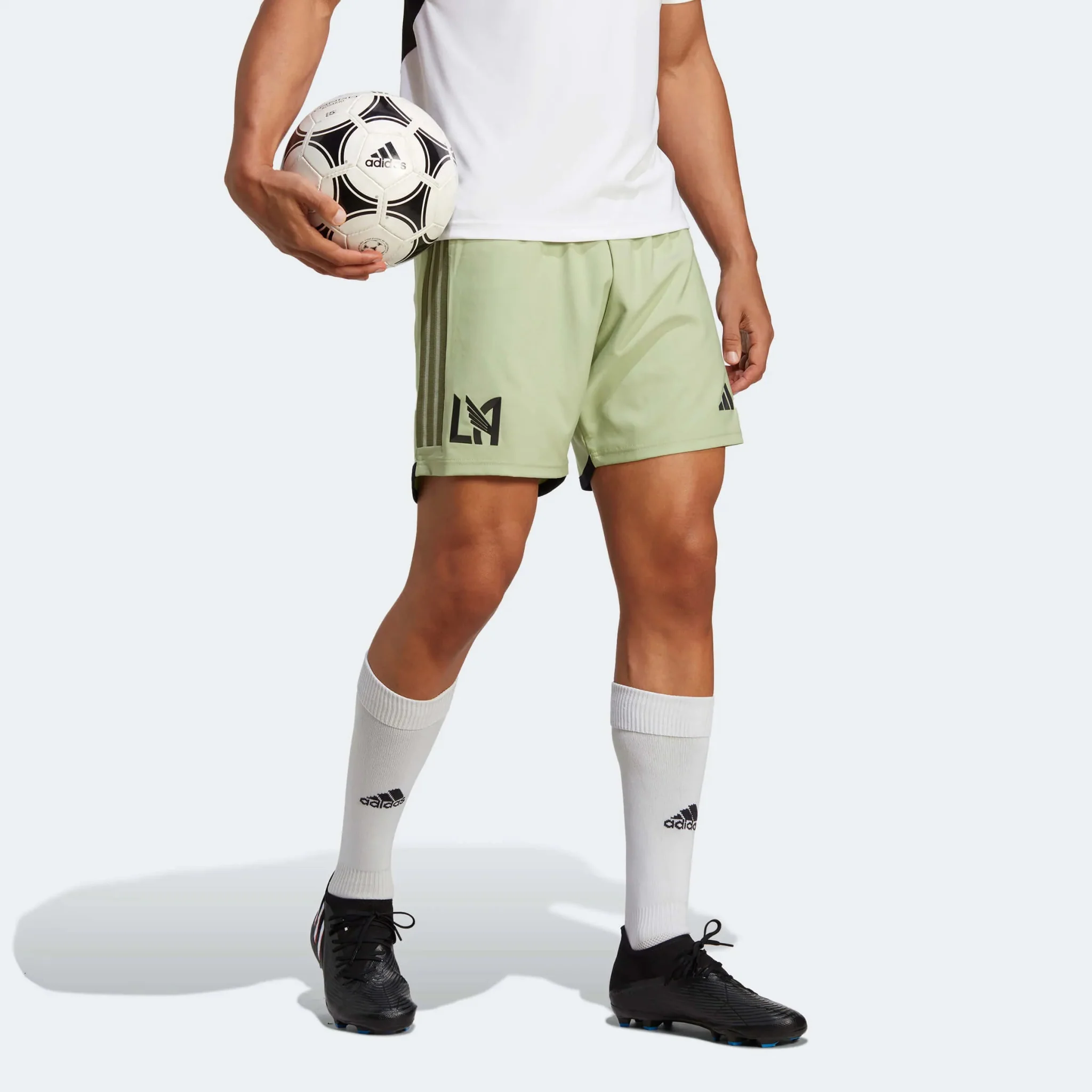 adidas 2023 LAFC Authentic Away Shorts - Magic Lime-Tent Green - Image 3