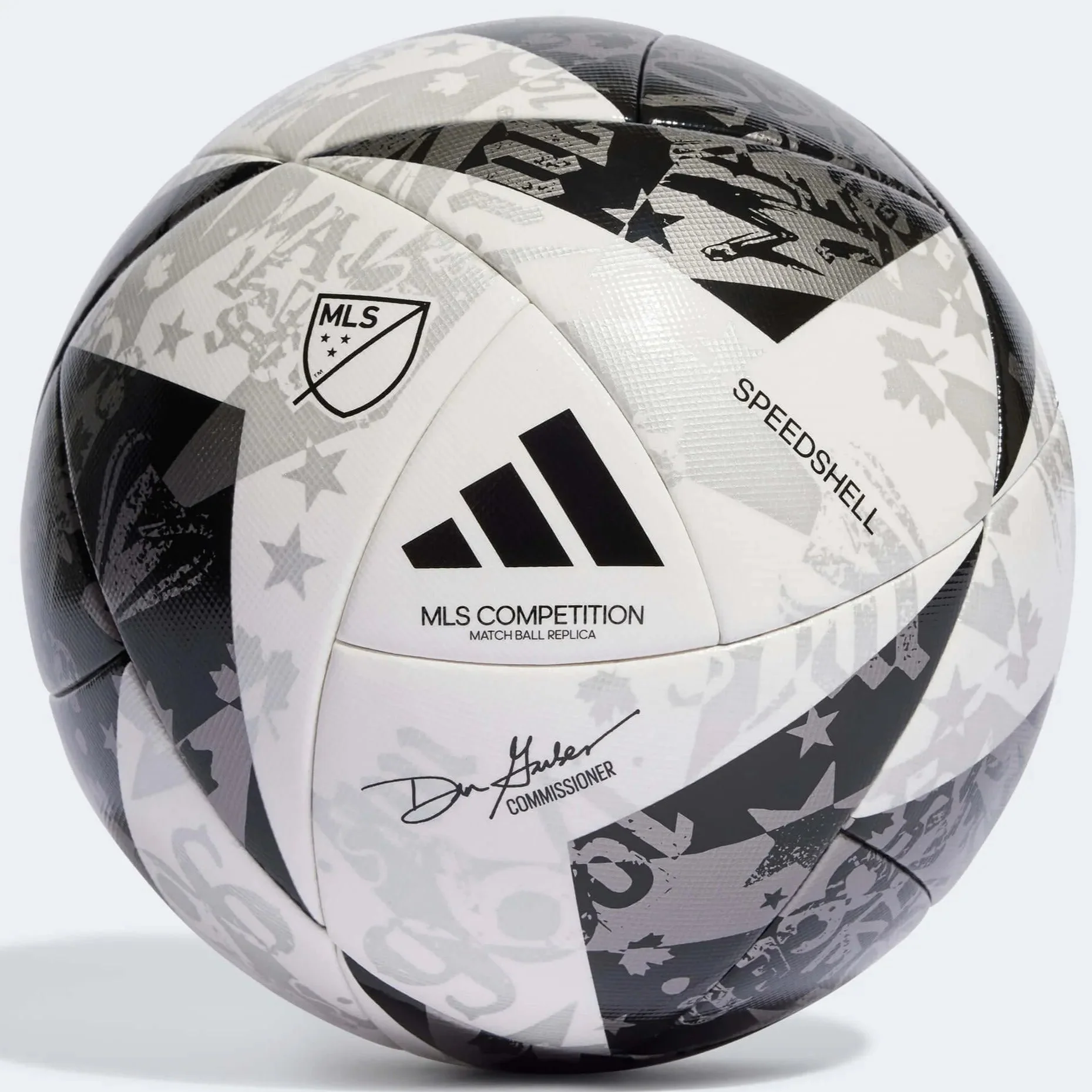 adidas 2023 MLS Competition NFHS Ball - White-Black-Iron Metallic