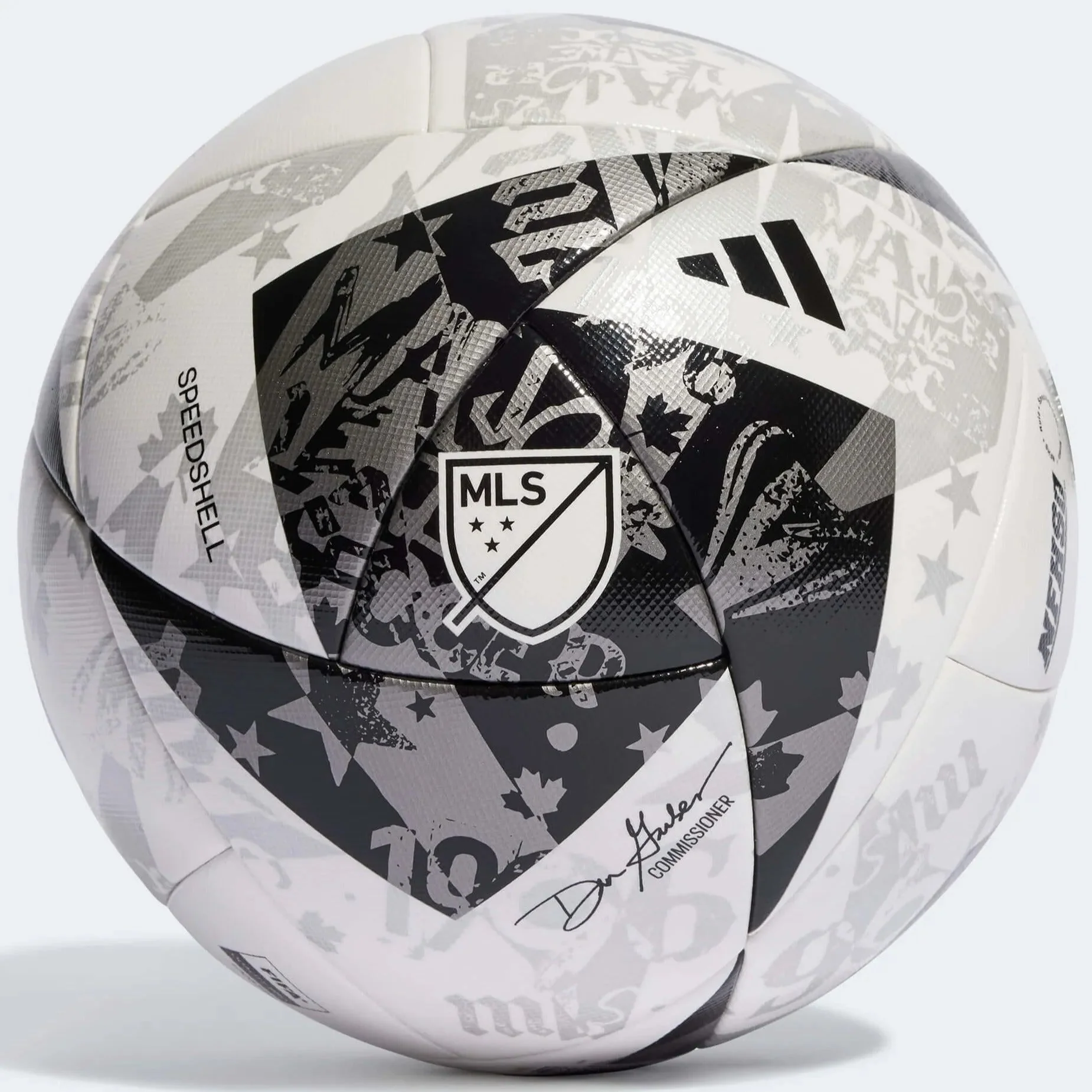 adidas 2023 MLS Competition NFHS Ball - White-Black-Iron Metallic - Image 2