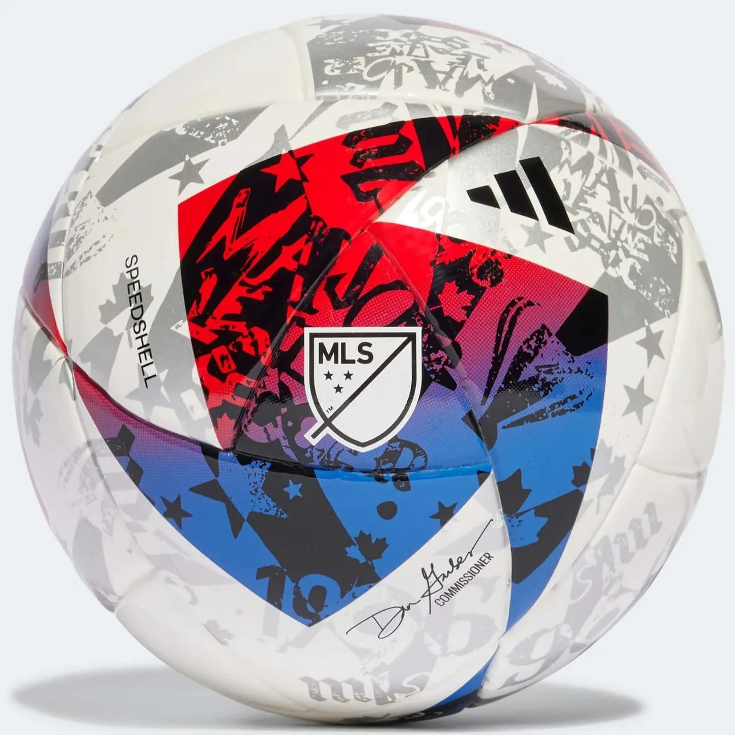 adidas 2023 MLS Mini Ball - White-Blue-Red - Image 2