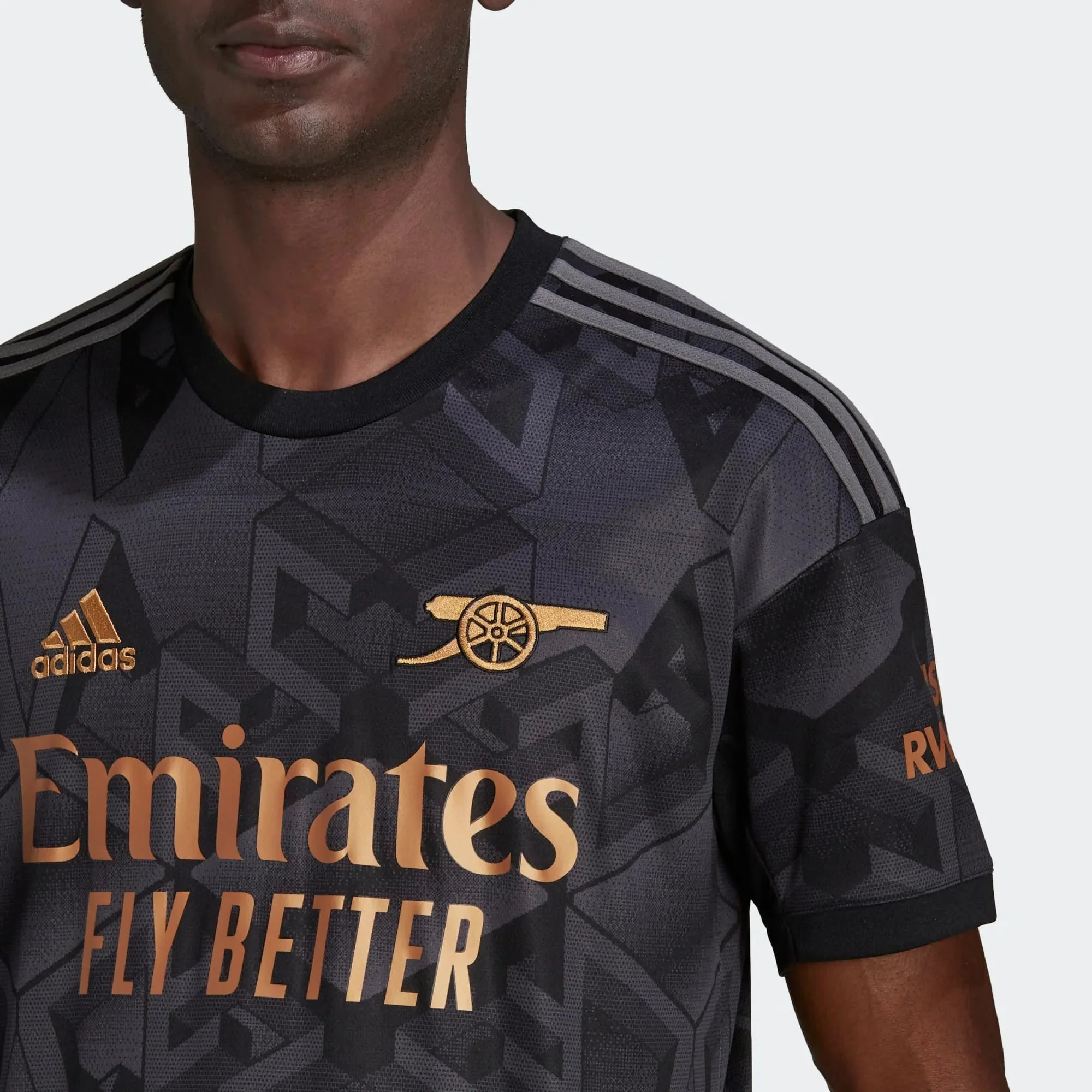 adidas 22-23 Arsenal Away Jersey - Black - Image 6
