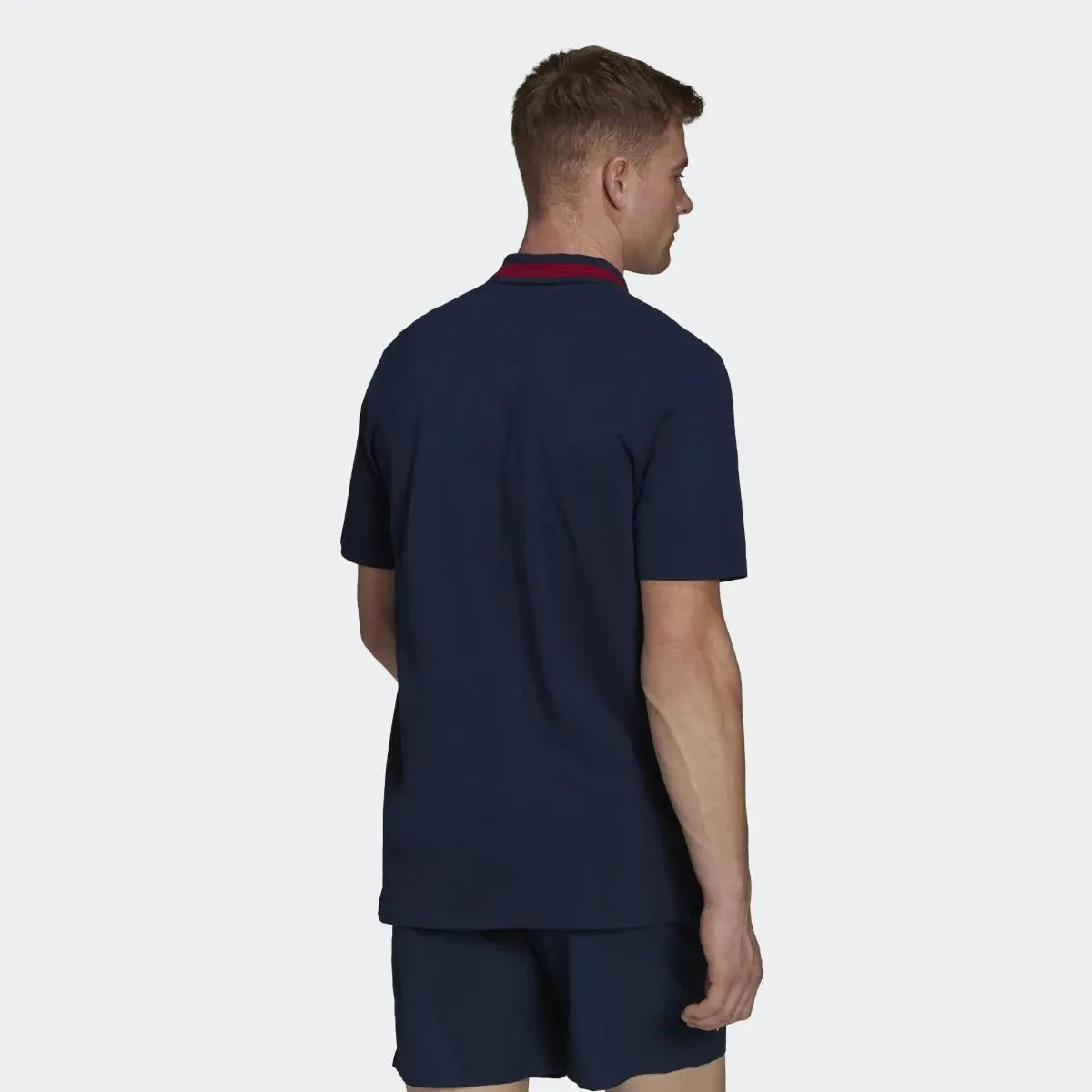adidas 22-23 Arsenal Polo Shirt - Navy - Image 2