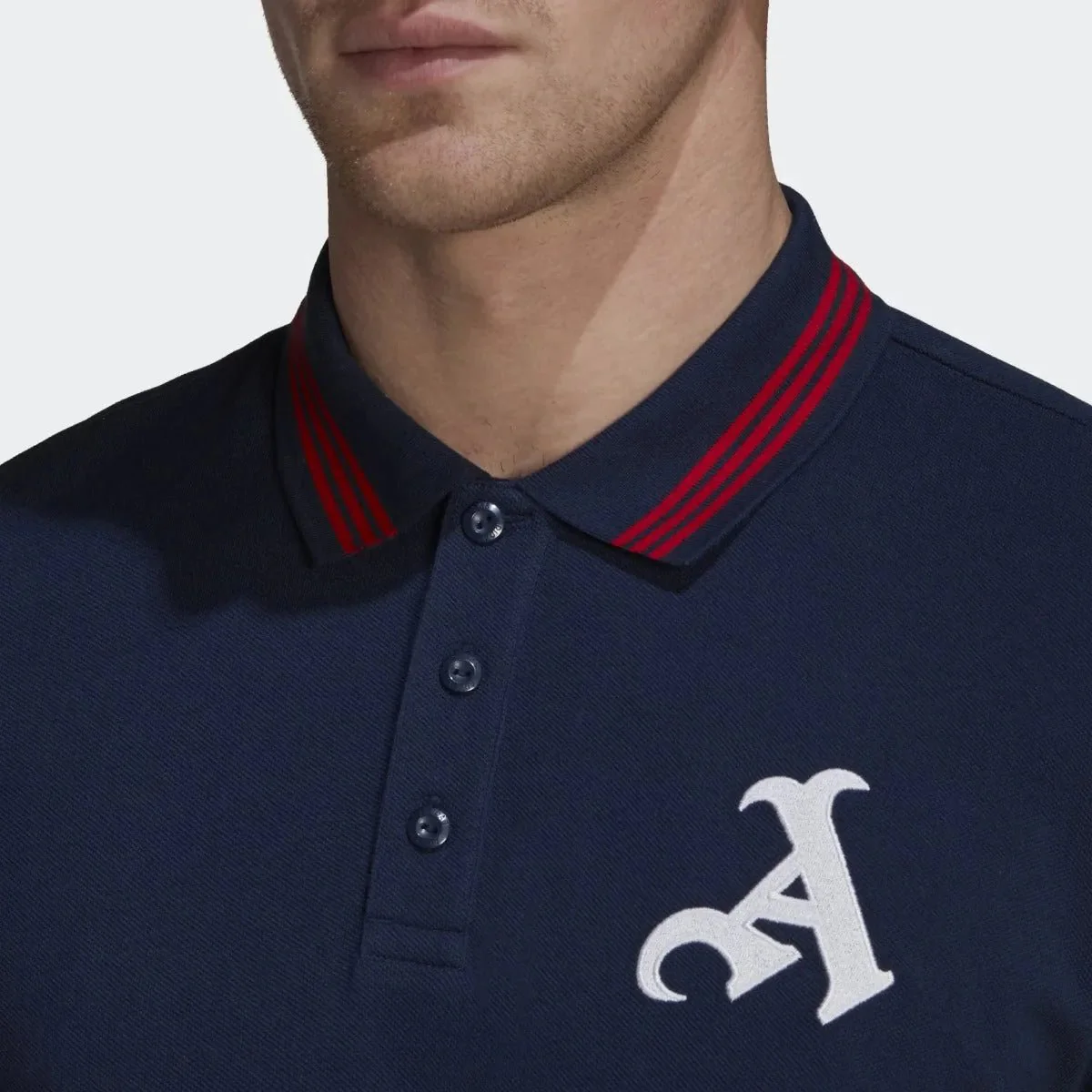 adidas 22-23 Arsenal Polo Shirt - Navy - Image 3