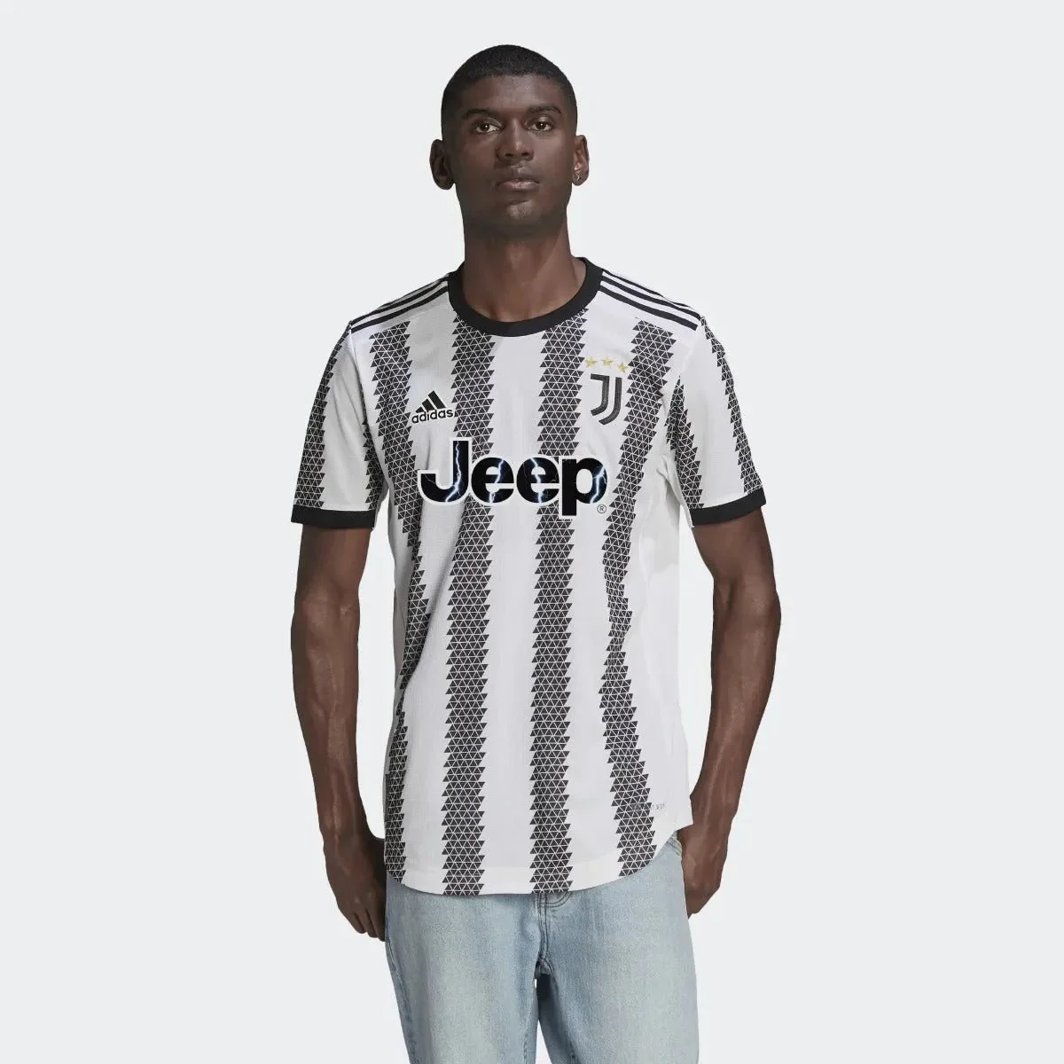 adidas 22-23 Juventus Authentic Home Jersey - White-Black