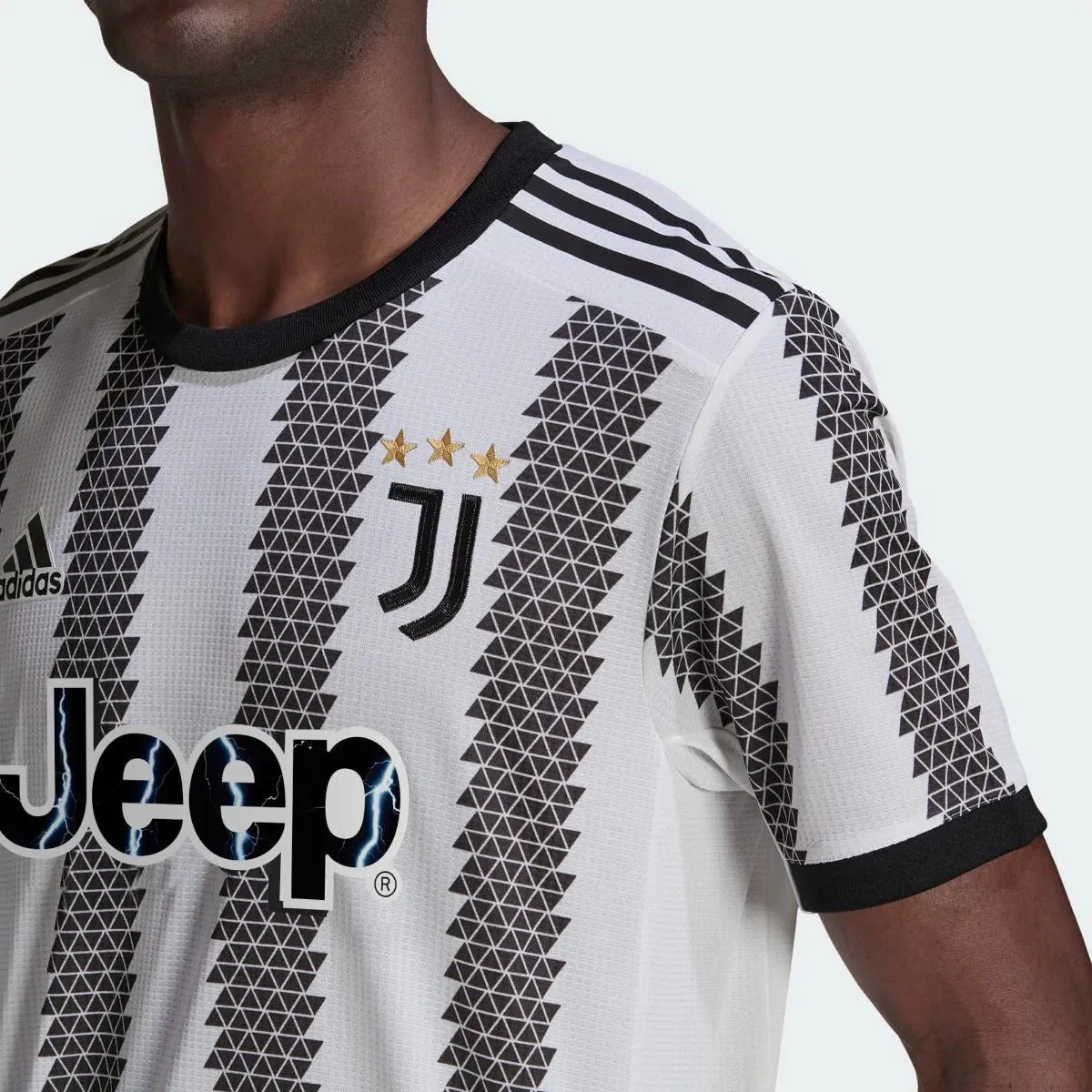 adidas 22-23 Juventus Authentic Home Jersey - White-Black - Image 9