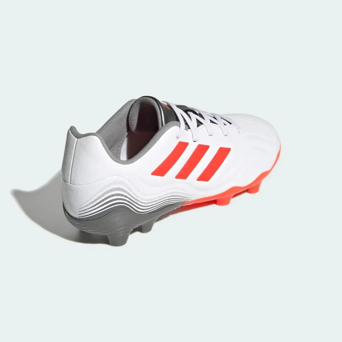 Adidas Junior Copa Sense .3 FG - White-Grey-Solar Red - Image 4