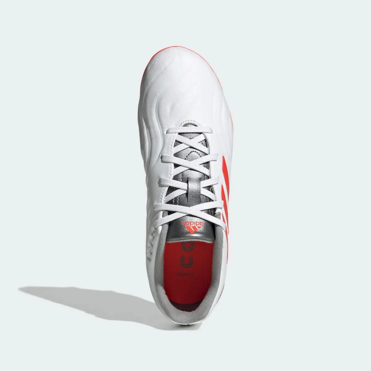 Adidas Junior Copa Sense .3 FG - White-Grey-Solar Red - Image 5