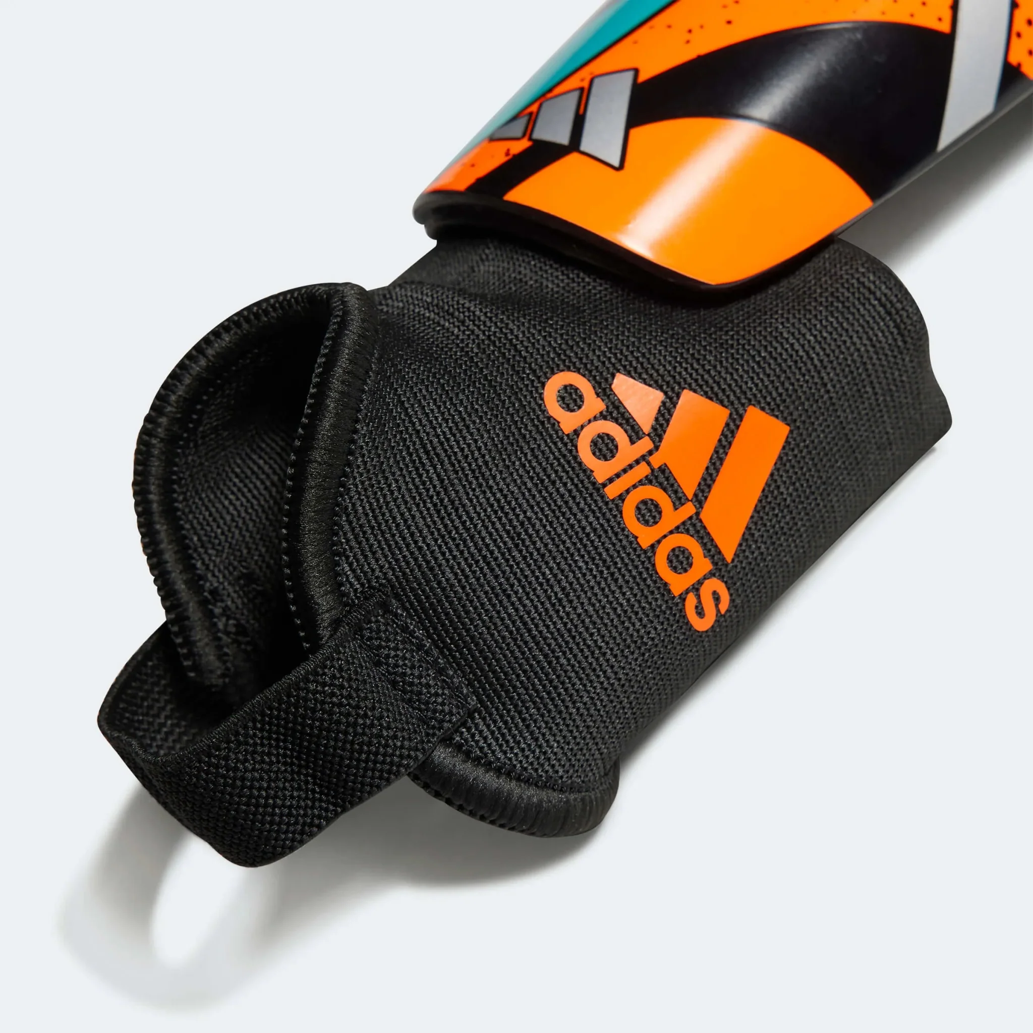 adidas JR Messi Match Shin Guard - Black-Silver-Orange - Image 2