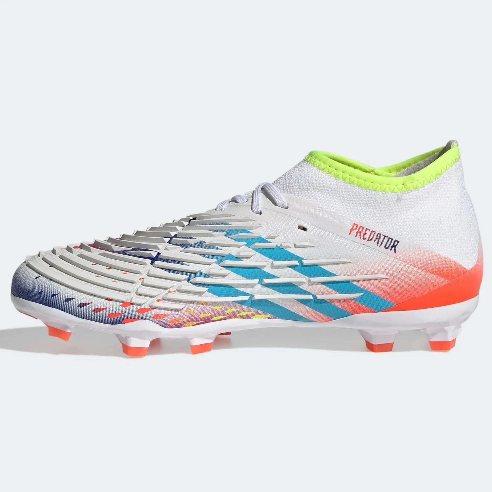 adidas Junior Predator Edge.1 FG J - White-Yellow-Blue - Image 2