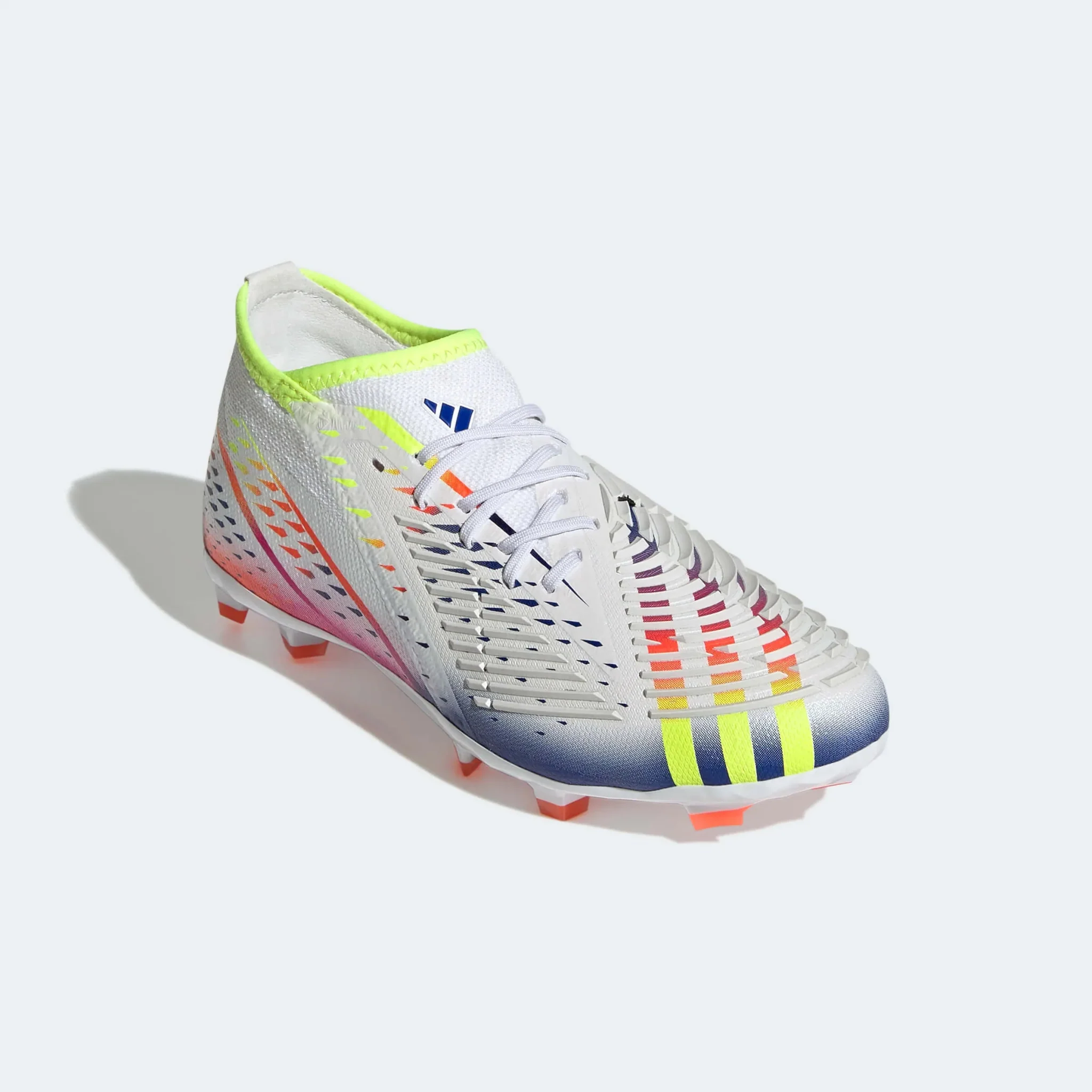 adidas Junior Predator Edge.1 FG J - White-Yellow-Blue - Image 3