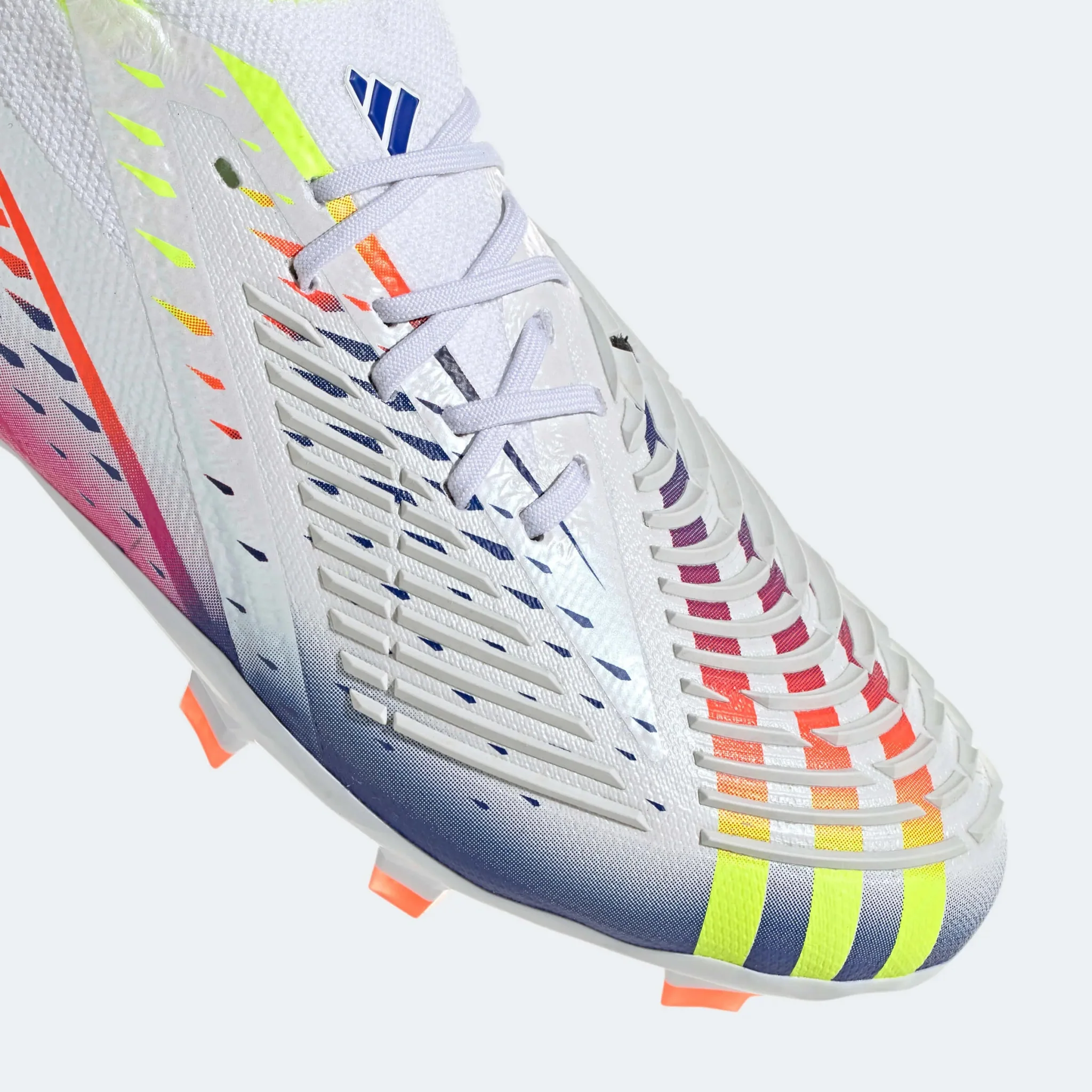 adidas Junior Predator Edge.1 FG J - White-Yellow-Blue - Image 7