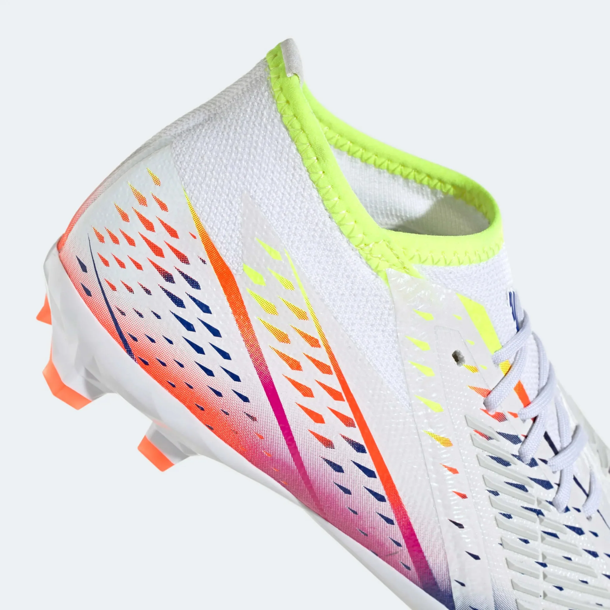 adidas Junior Predator Edge.1 FG J - White-Yellow-Blue - Image 8