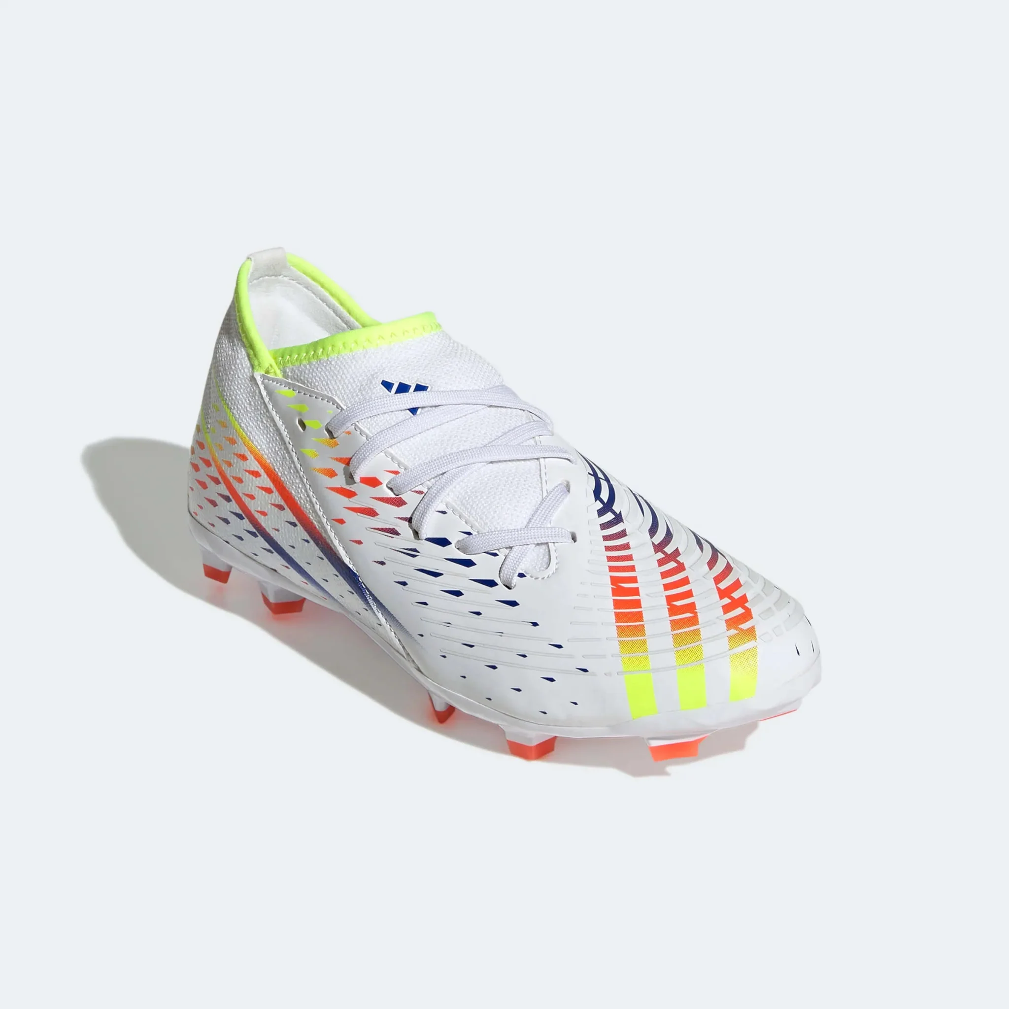 adidas Junior Predator Edge.3 FG J - White-Yellow-Blue - Image 3