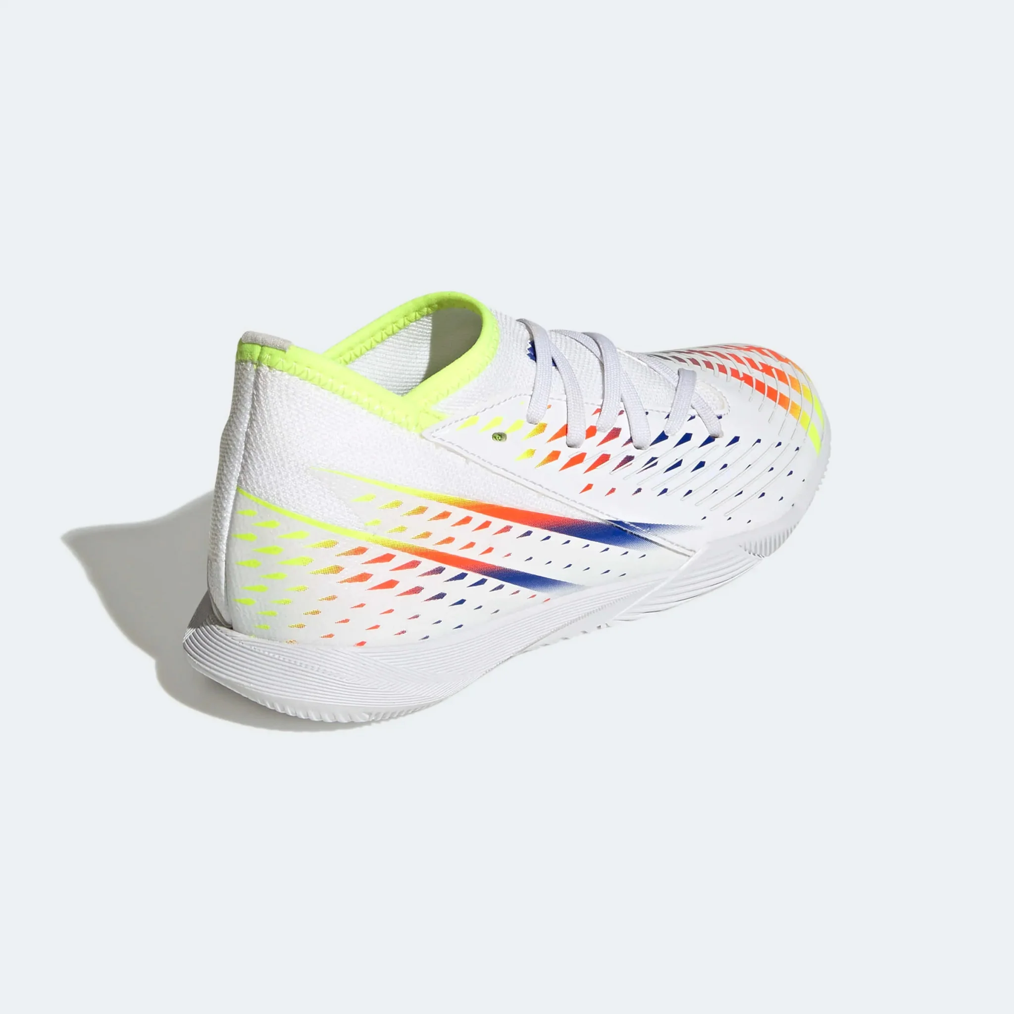 adidas Junior Predator Edge.3 Indoor J - White-Yellow-Blue - Image 4