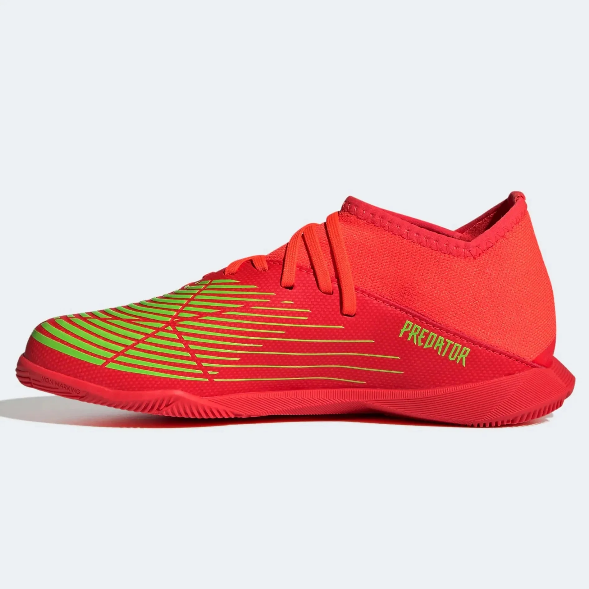 adidas Junior Predator Edge .3 Indoor - Solar Red-Solar Green - Image 2