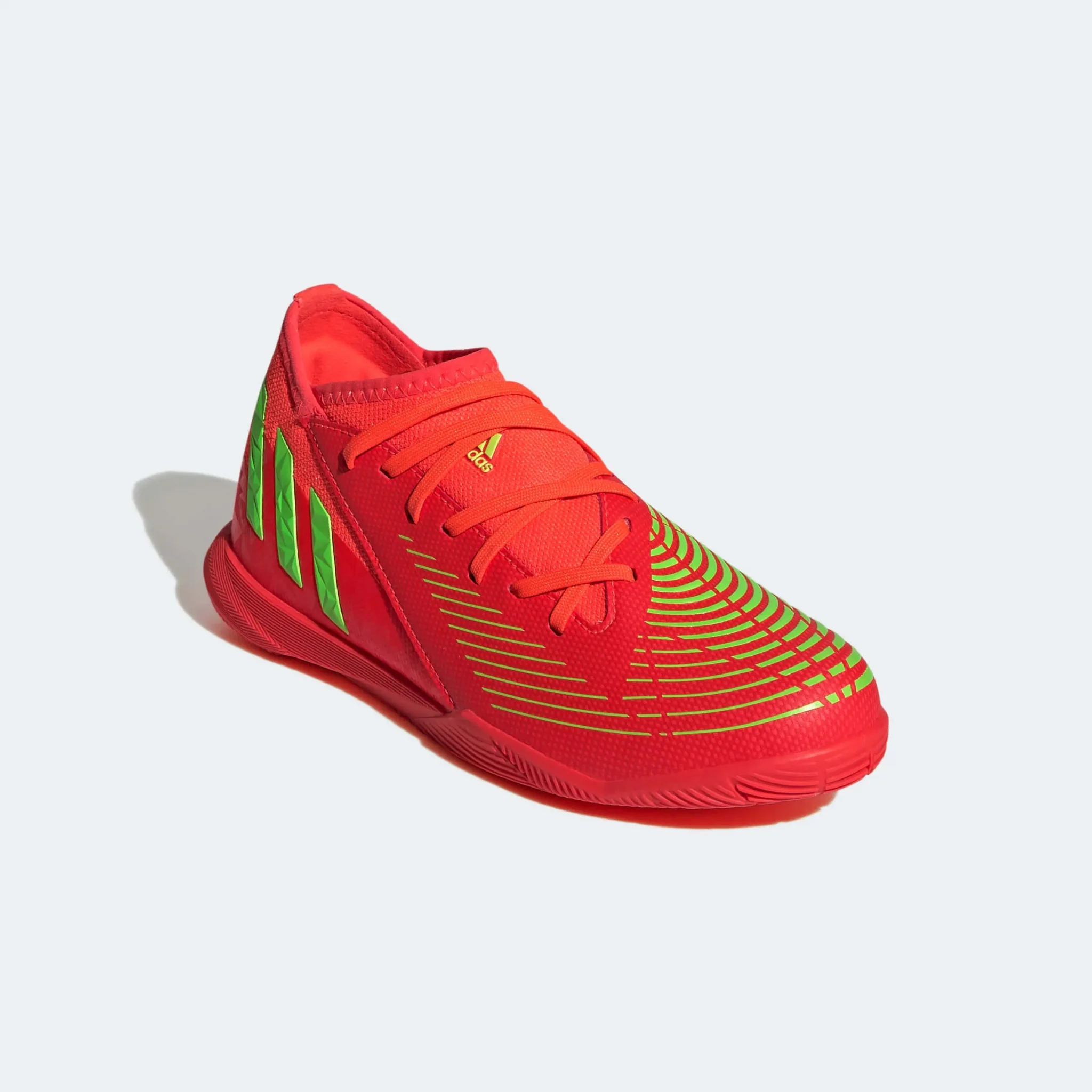adidas Junior Predator Edge .3 Indoor - Solar Red-Solar Green - Image 3
