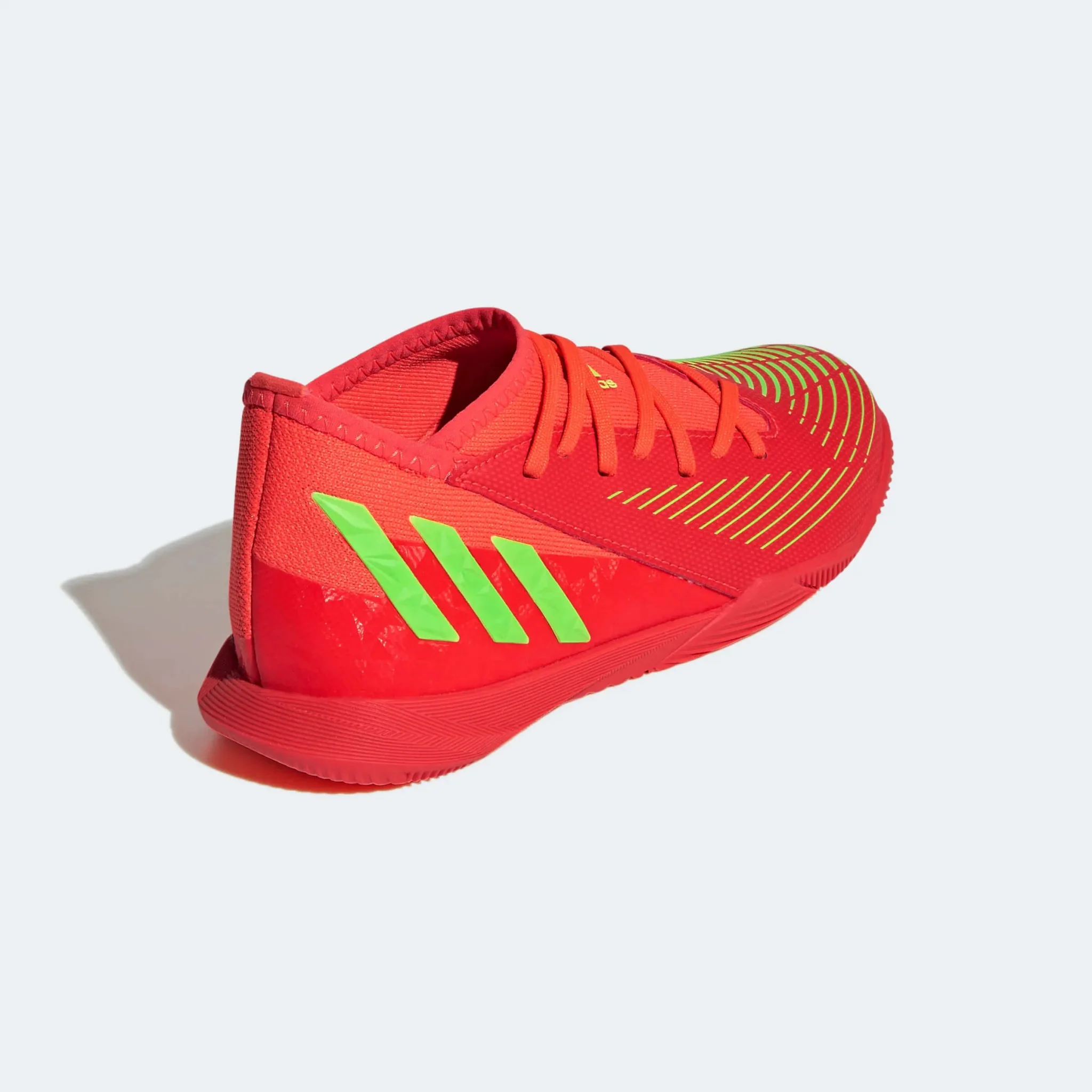 adidas Junior Predator Edge .3 Indoor - Solar Red-Solar Green - Image 4